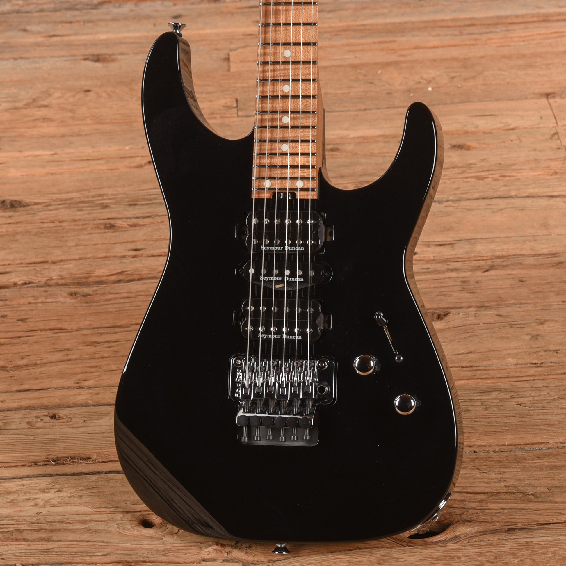 Jackson Custom Shop Dinky HSH FR Black Electric Guitars / Solid Body