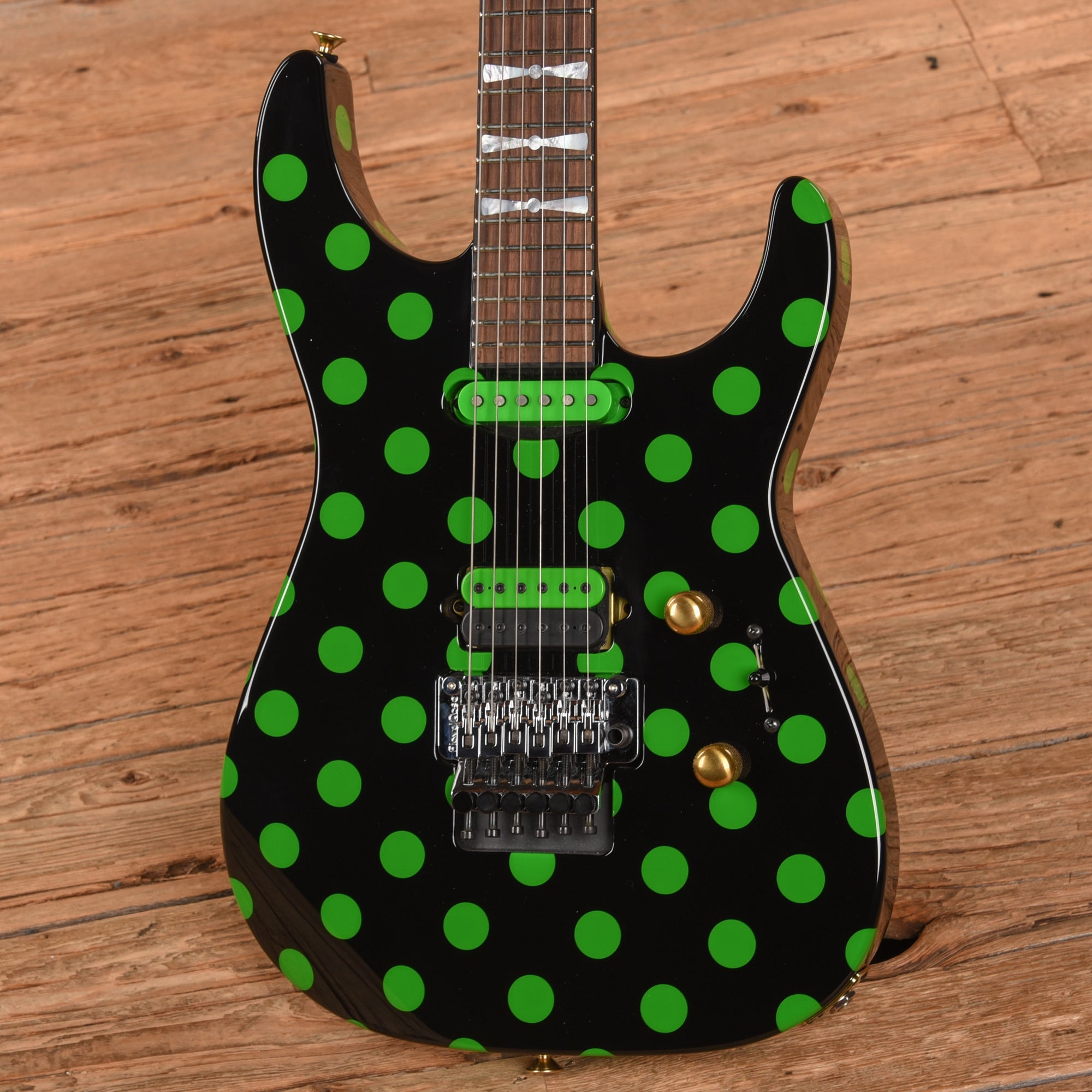 Jackson Custom Shop Soloist HS Green Polka Dot 2023 Electric Guitars / Solid Body