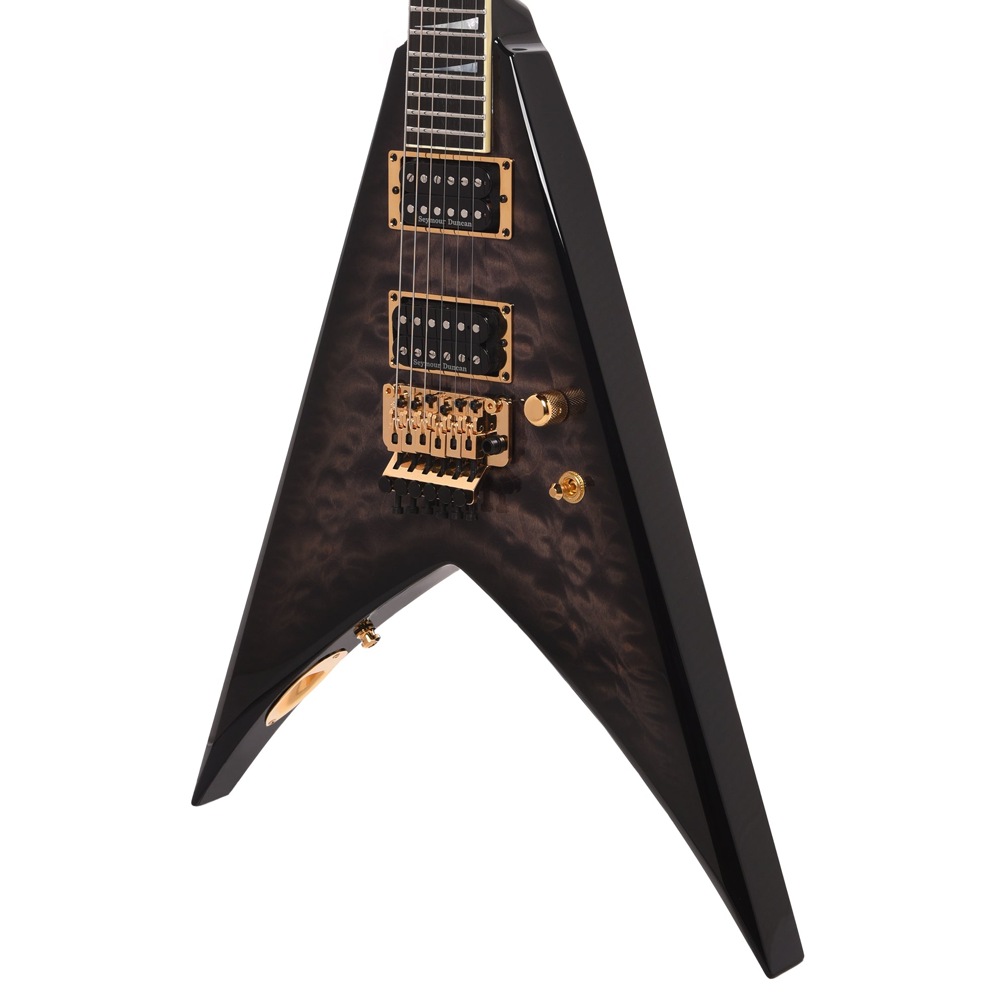 Jackson Custom Shop Special Edition King V Trans Black Burst w/Quilted Maple Top Electric Guitars / Solid Body