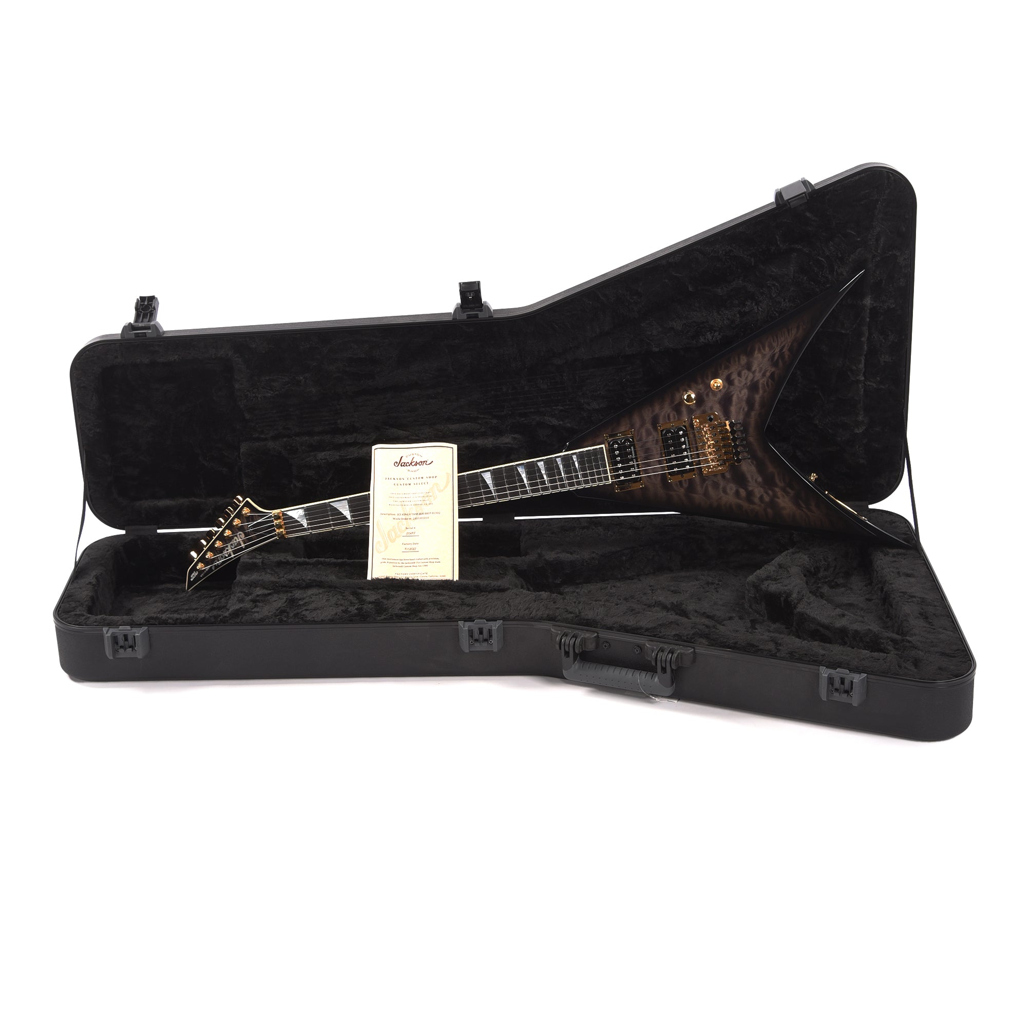 Jackson Custom Shop Special Edition King V Trans Black Burst w/Quilted Maple Top Electric Guitars / Solid Body