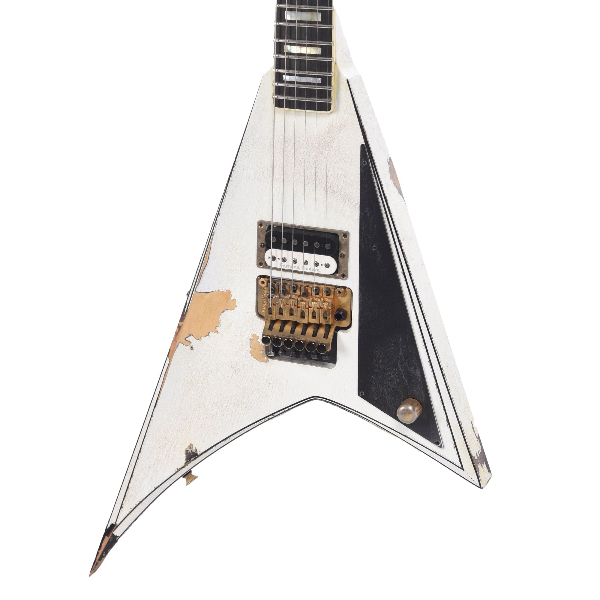 Jackson Custom Shop USA Rhoads White with Black Pinstripes Masterbuilt by Big Rob Knowles (One-of-a-Kind) Electric Guitars / Solid Body