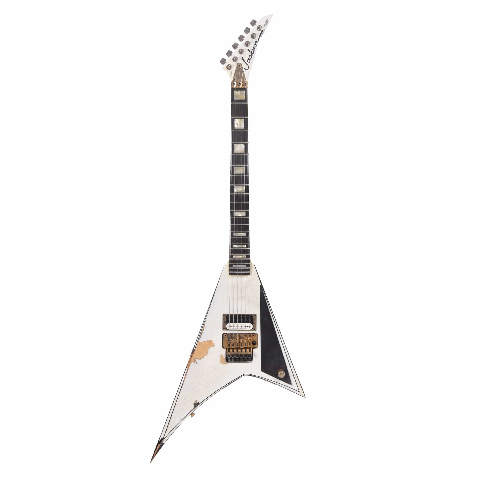Jackson Custom Shop USA Rhoads White with Black Pinstripes Masterbuilt by Big Rob Knowles (One-of-a-Kind) Electric Guitars / Solid Body