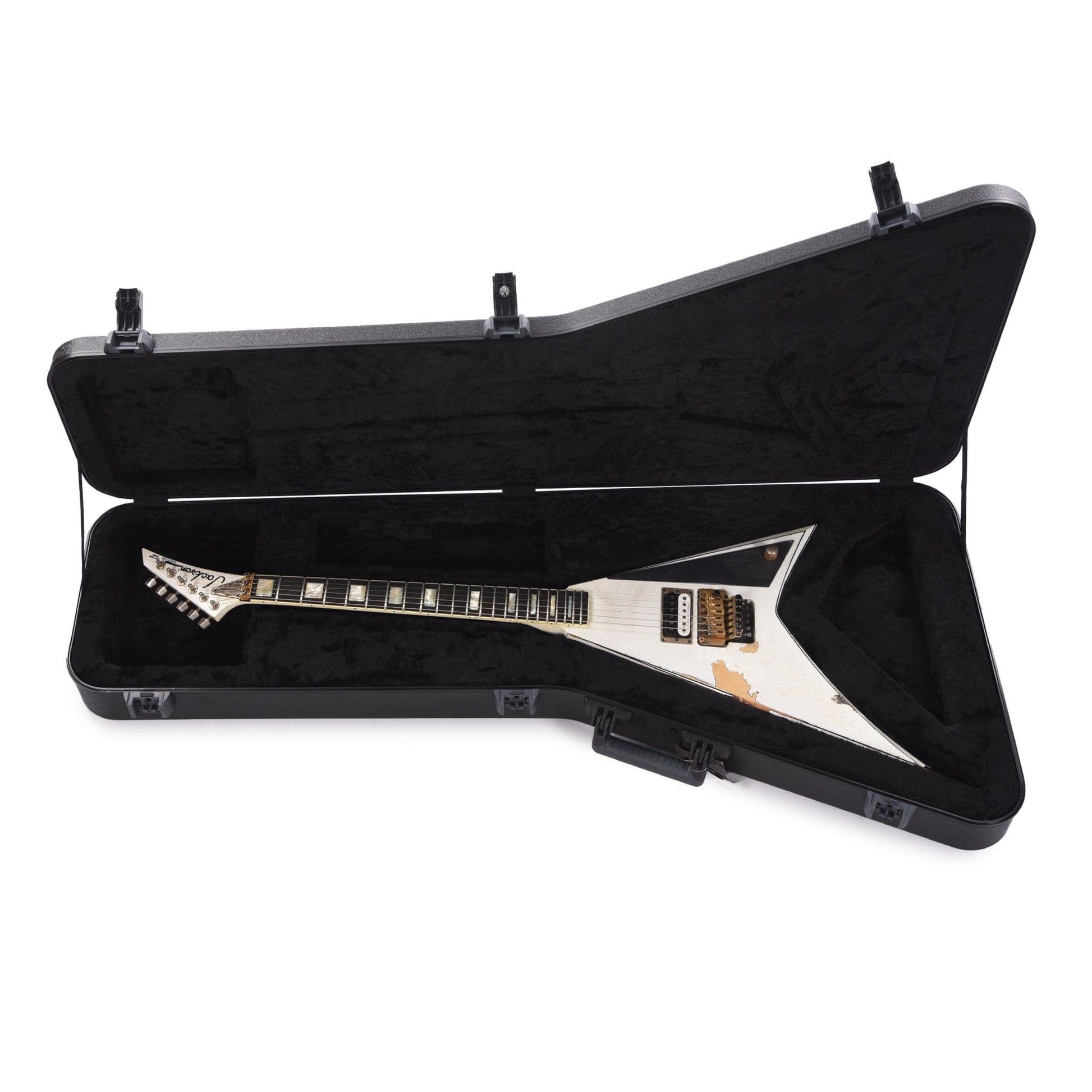 Jackson Custom Shop USA Rhoads White with Black Pinstripes Masterbuilt by Big Rob Knowles (One-of-a-Kind) Electric Guitars / Solid Body