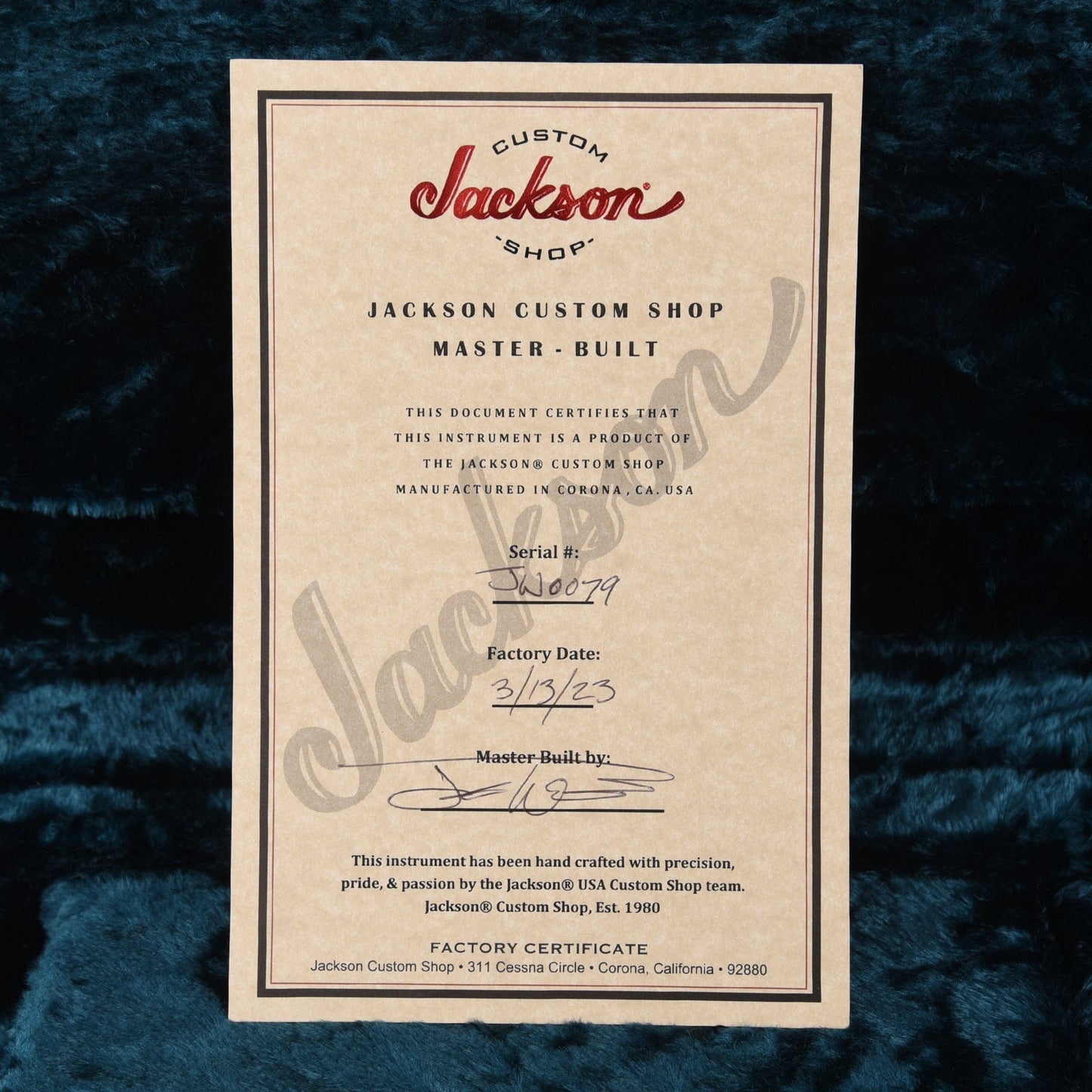 Jackson Custom Shop USA Roswell Rhoads Cyan/Magenta Interference Masterbuilt by "Metal" Joe Williams (One-of-a-Kind) Electric Guitars / Solid Body