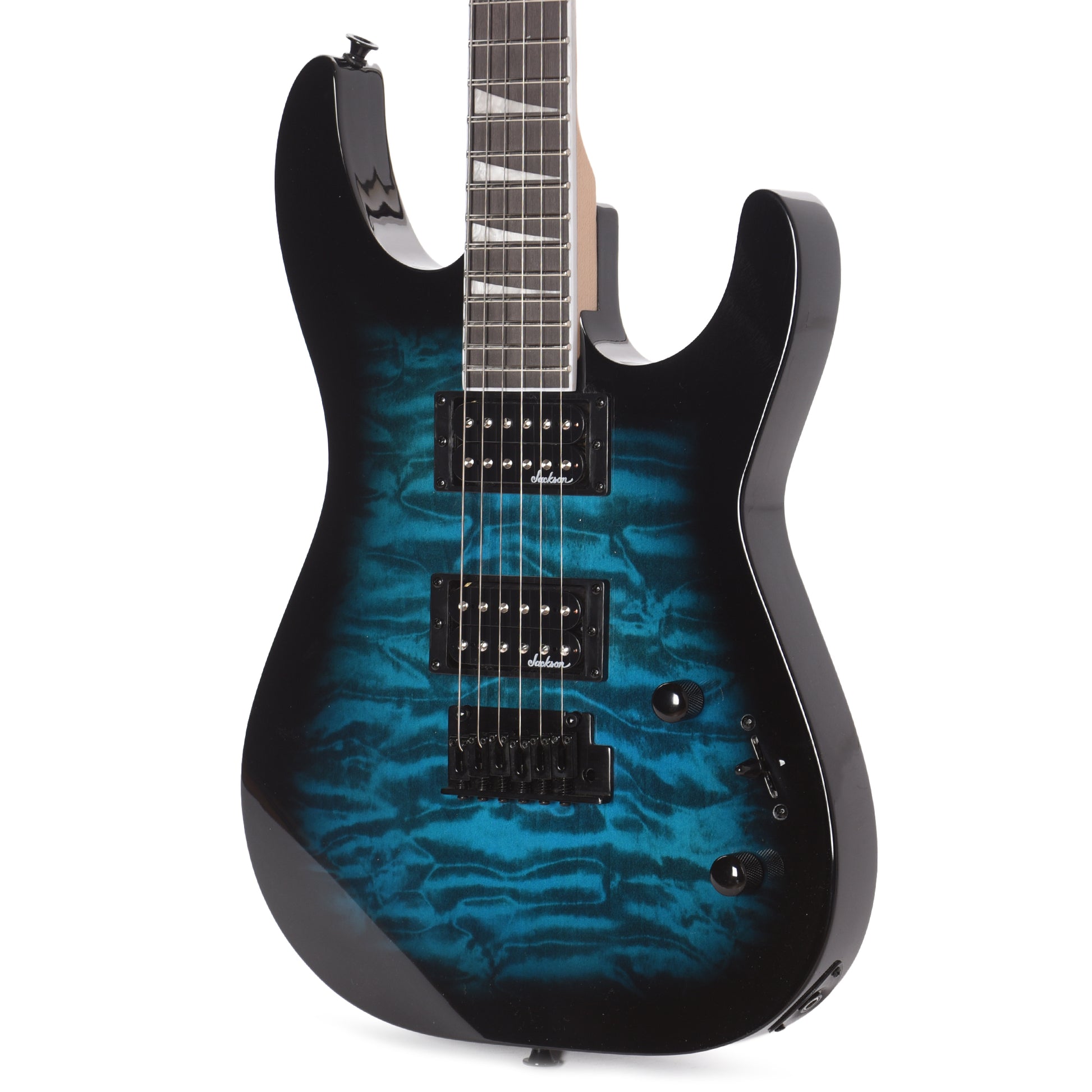 Jackson JS Series Dinky JS20 DKQ 2PT Transparent Blue Burst Electric Guitars / Solid Body