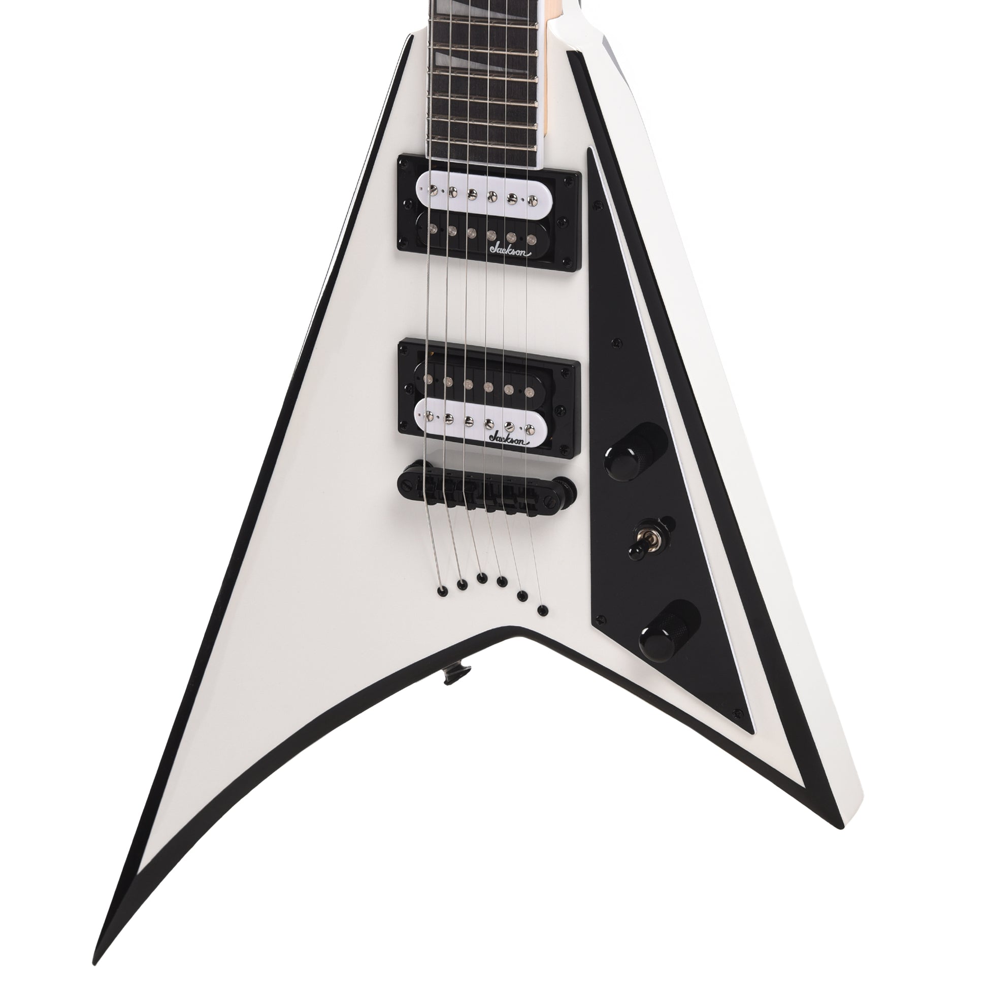 Jackson JS Series Rhoads JS32T White w/Black Bevels Electric Guitars / Solid Body