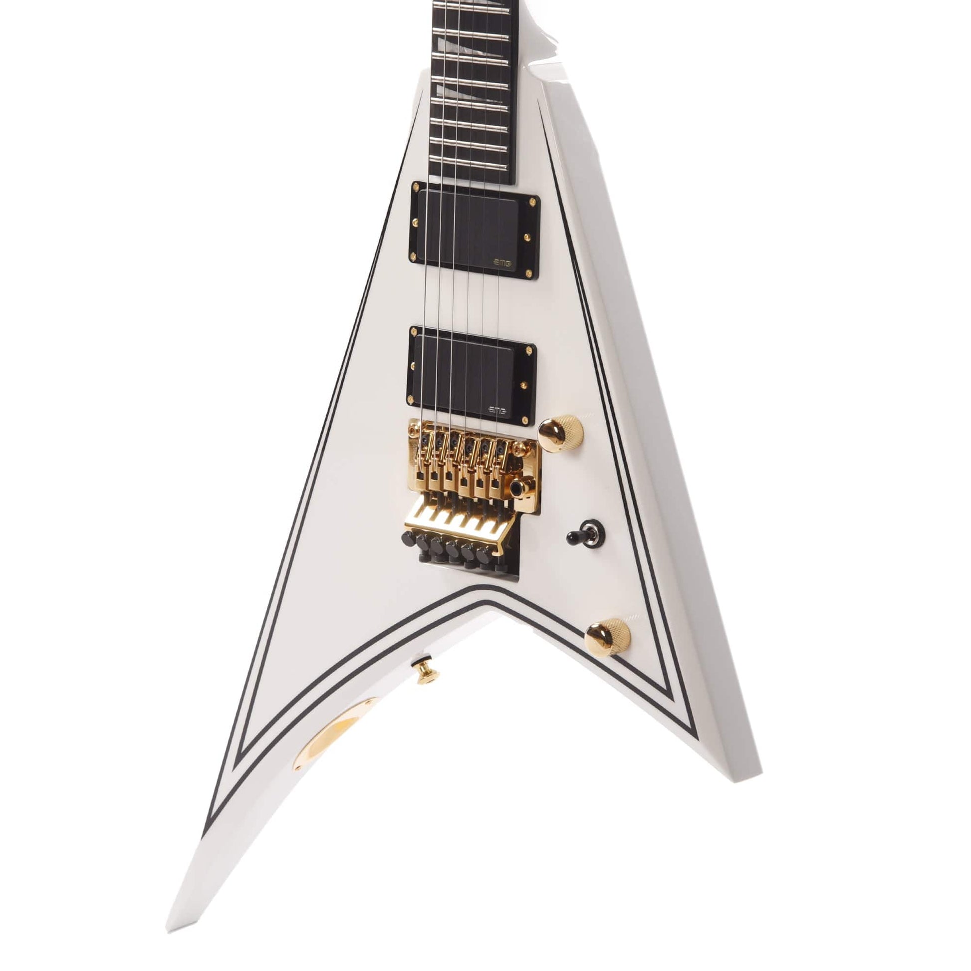 Jackson MJ Series Rhoads RR24MG White w/Black Pinstripes Electric Guitars / Solid Body