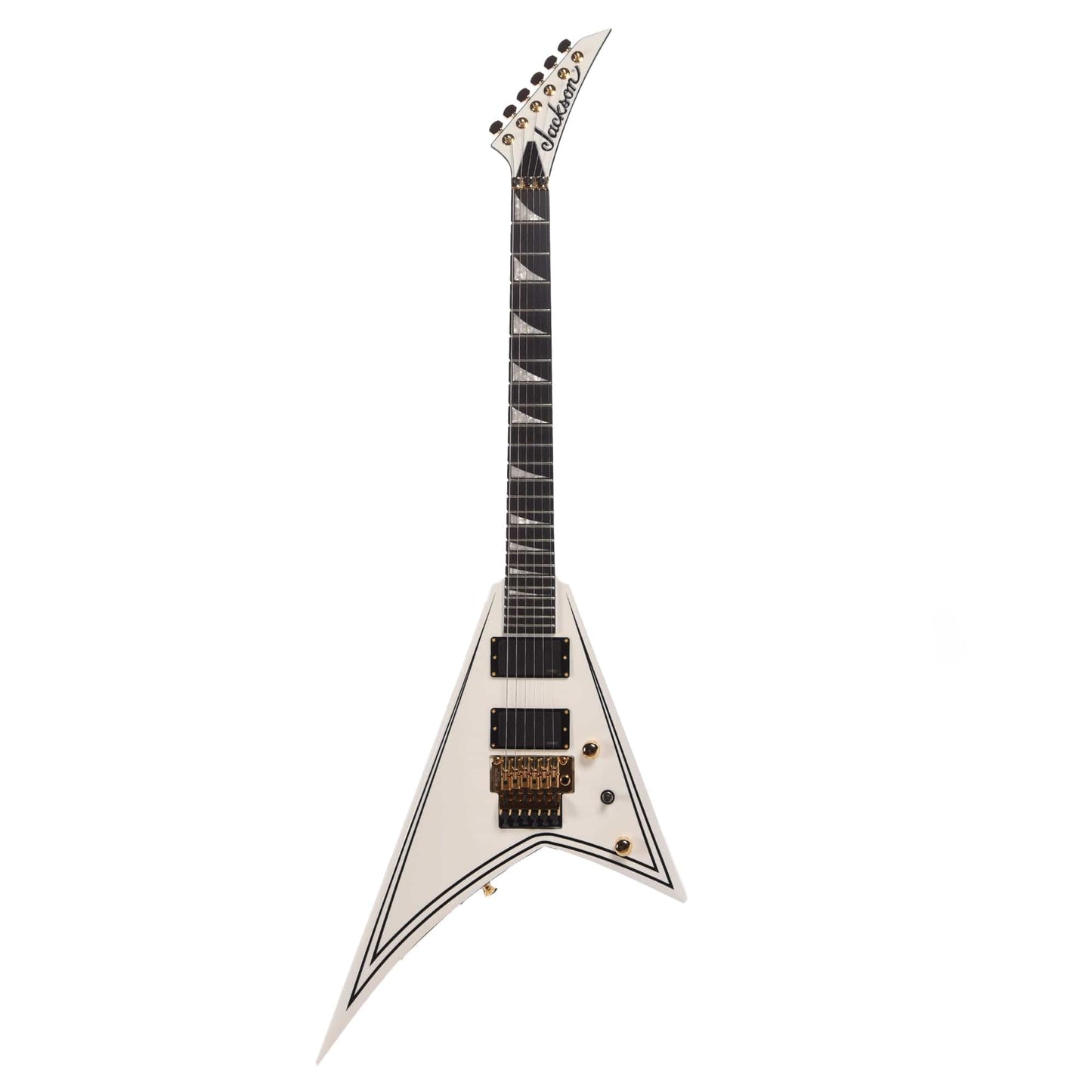 Jackson MJ Series Rhoads RR24MG White w/Black Pinstripes Electric Guitars / Solid Body