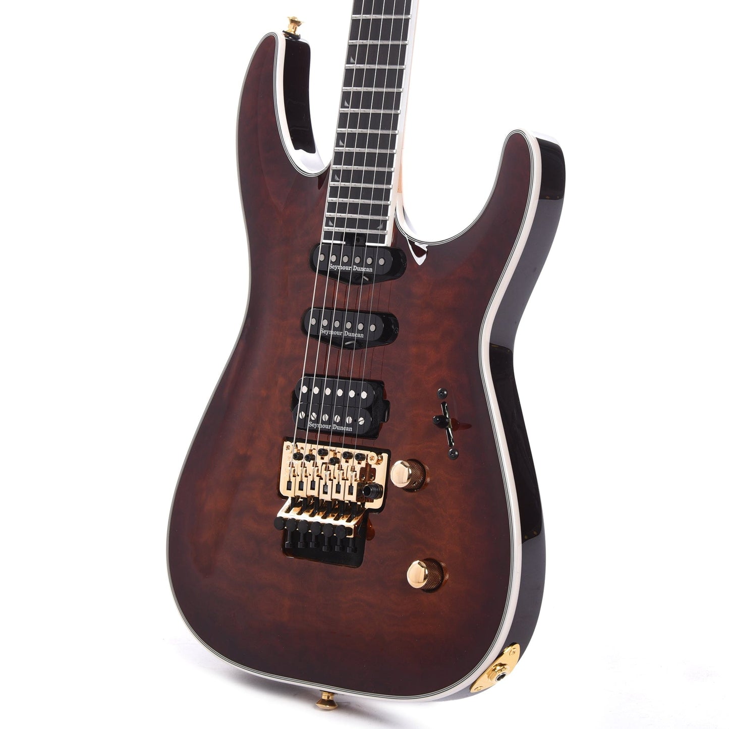 Jackson Pro Plus Series Soloist SLA3Q Amber Tiger Eye Electric Guitars / Solid Body