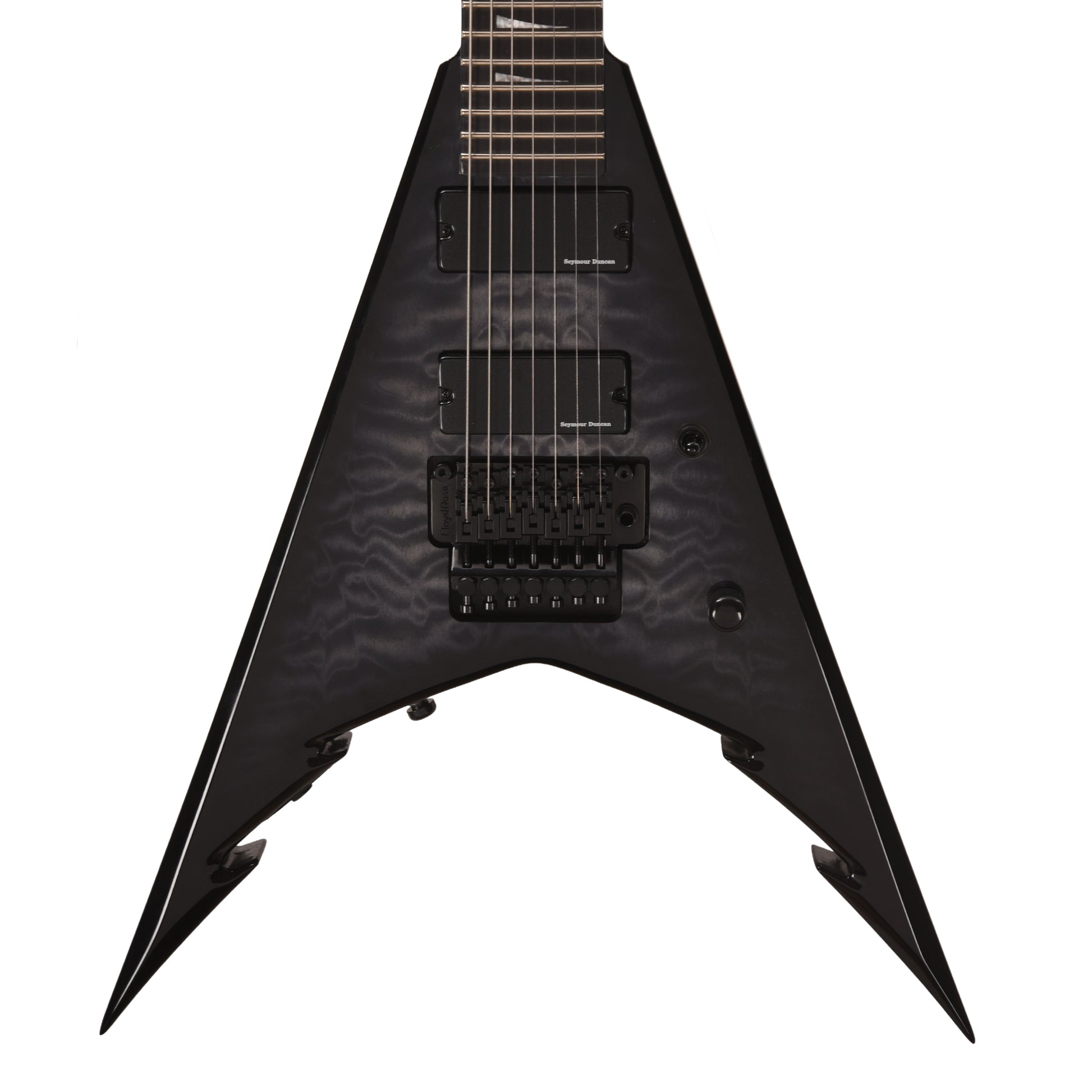 Jackson Pro Series Signature Corey Beaulieu King V KV7Q Transparent Black Electric Guitars / Solid Body