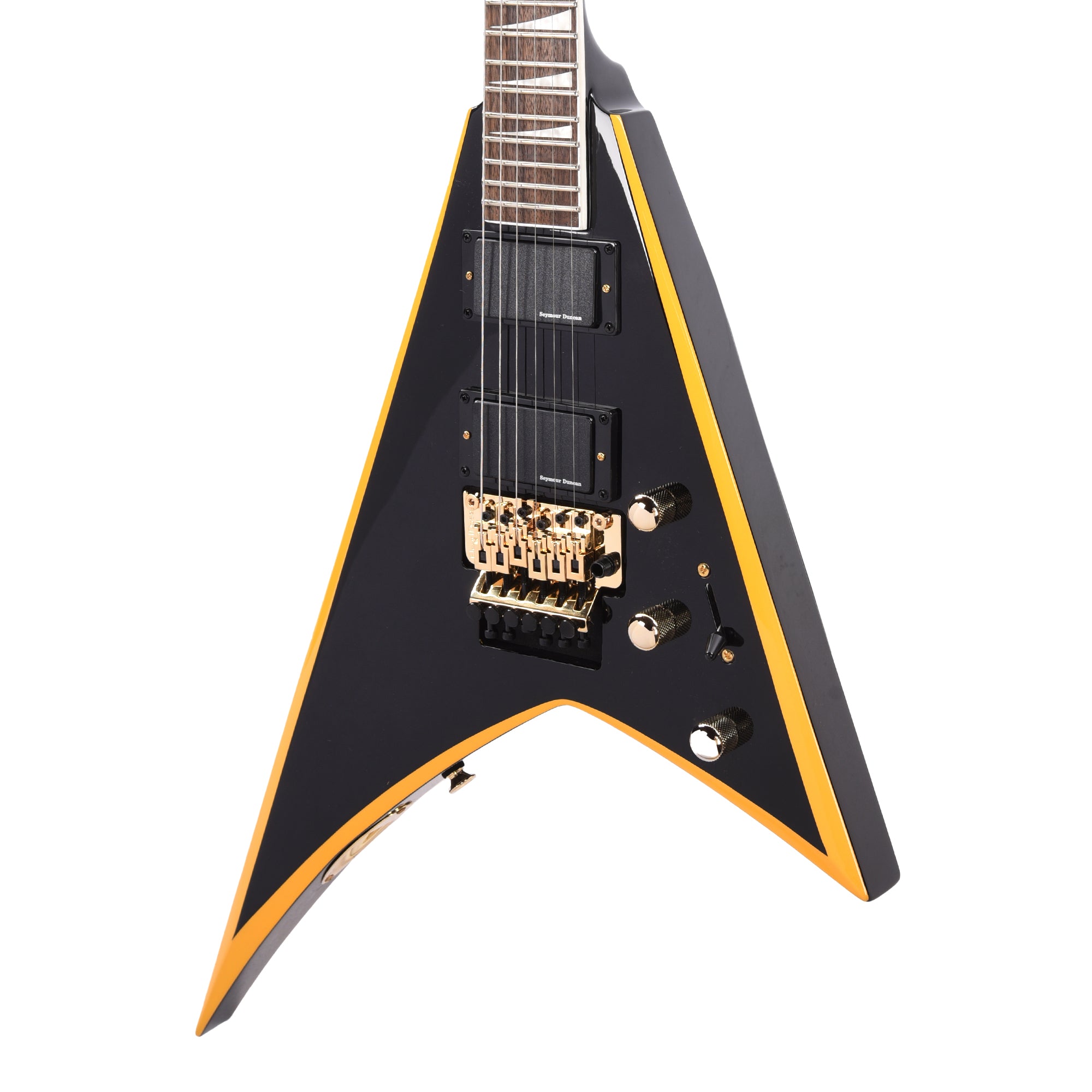 Jackson X Series Rhoads RRX24 Black w/Yellow Bevels Electric Guitars / Solid Body