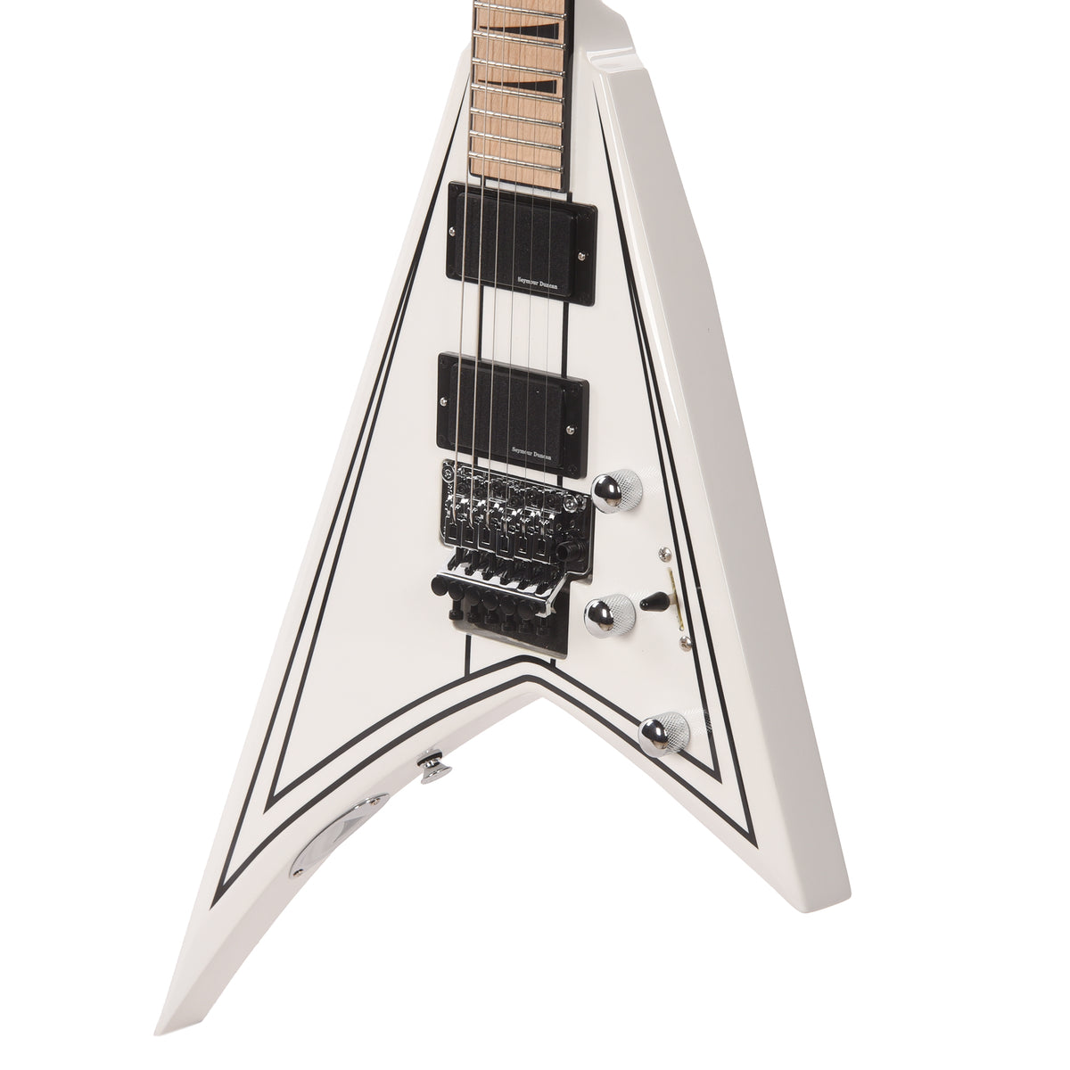 Jackson X Series Rhoads RRX24M Snow White with Black Pinstripes ...