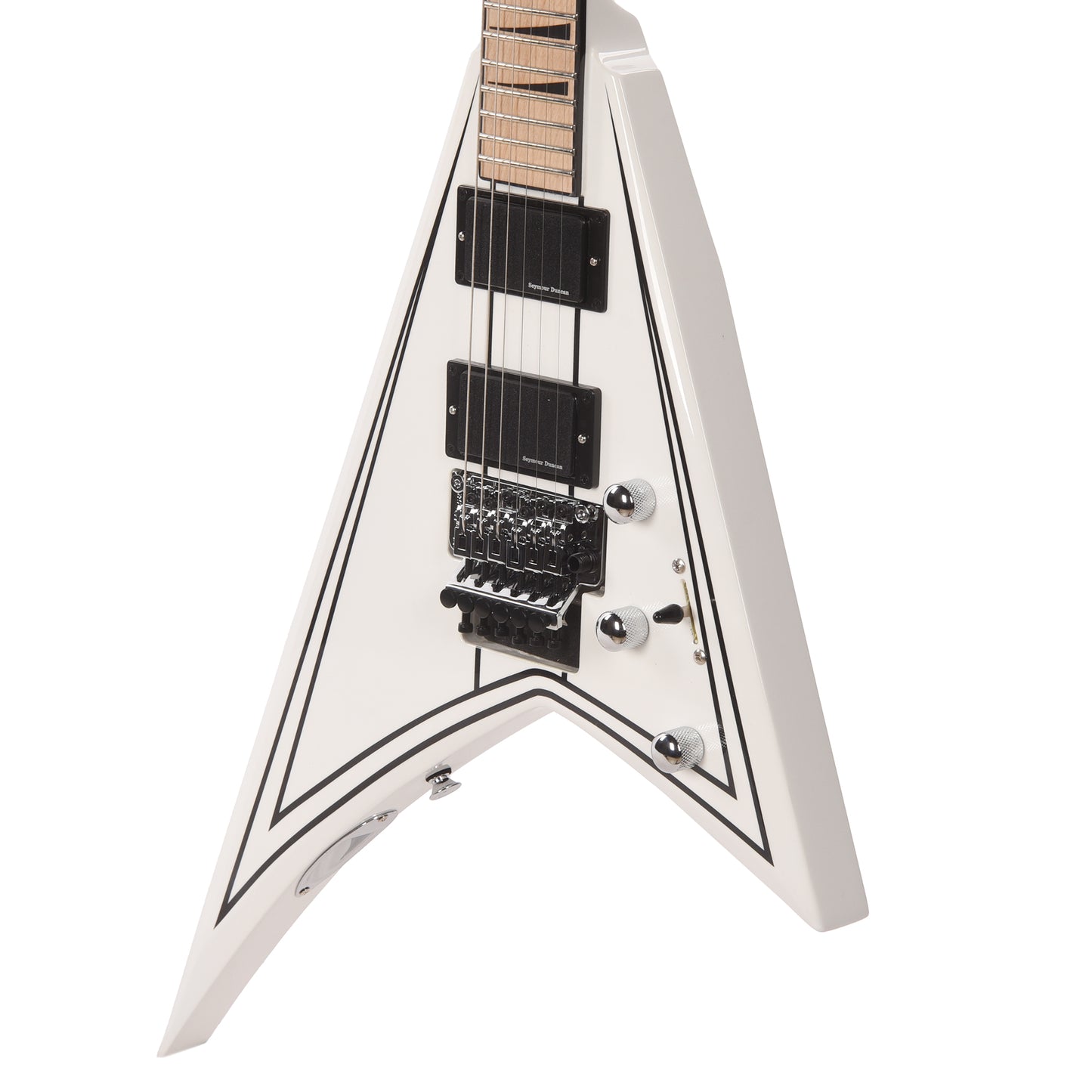 Jackson X Series Rhoads RRX24M Snow White with Black Pinstripes Electric Guitars / Solid Body