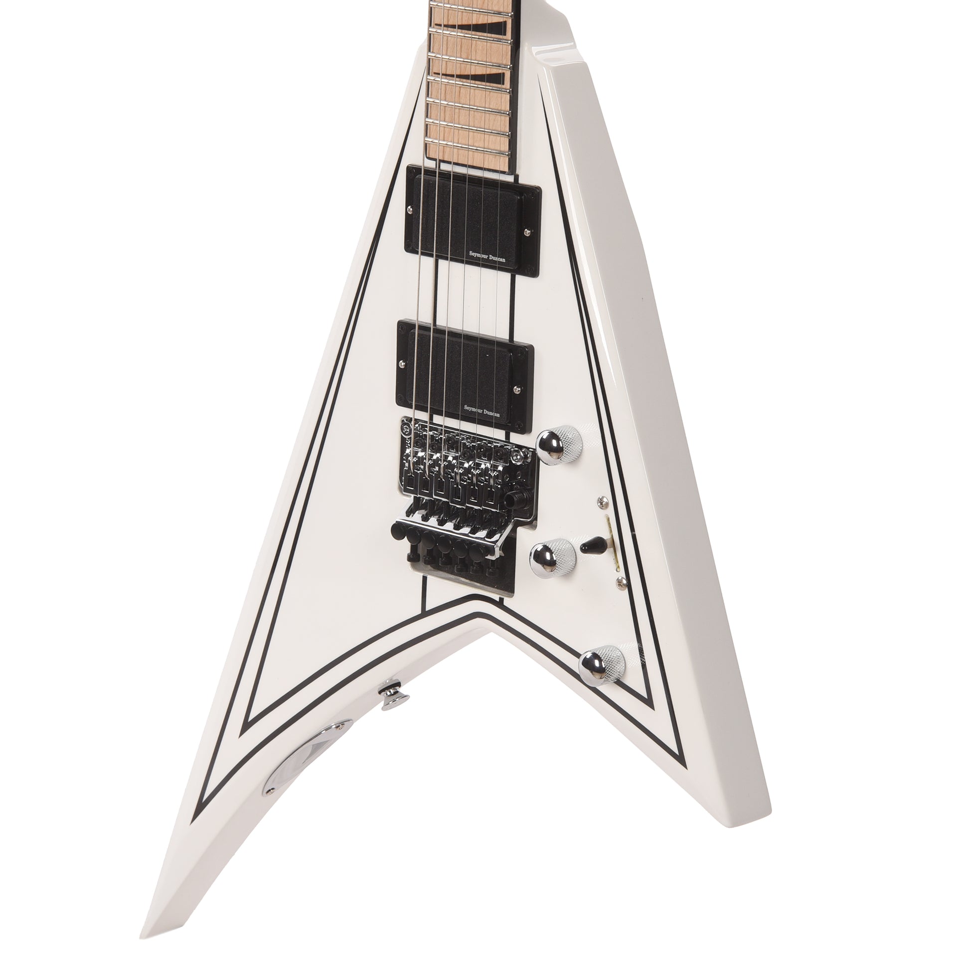 Jackson X Series Rhoads RRX24M Snow White with Black Pinstripes Electric Guitars / Solid Body