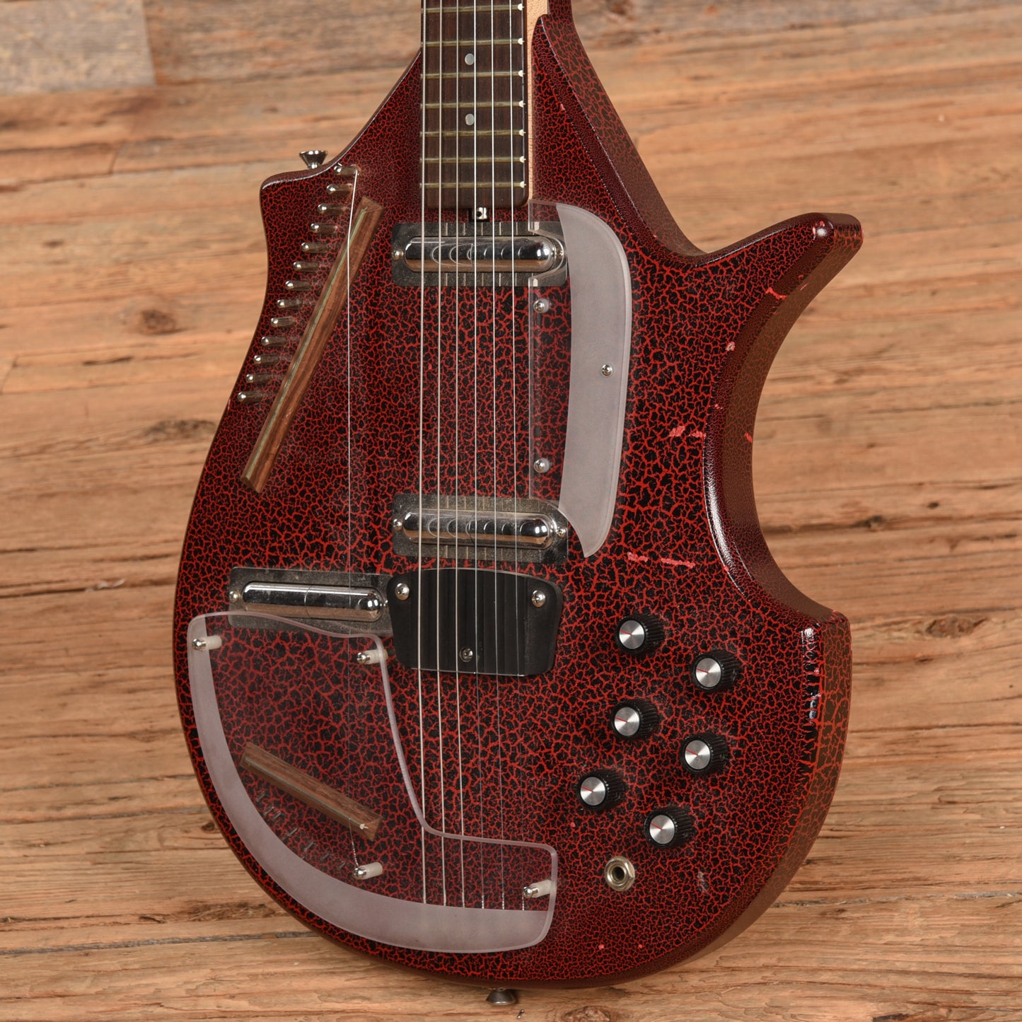 Jerry Jones Electric Sitar Red Crackle Electric Guitars / Solid Body