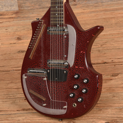 Jerry Jones Electric Sitar Red Crackle Electric Guitars / Solid Body