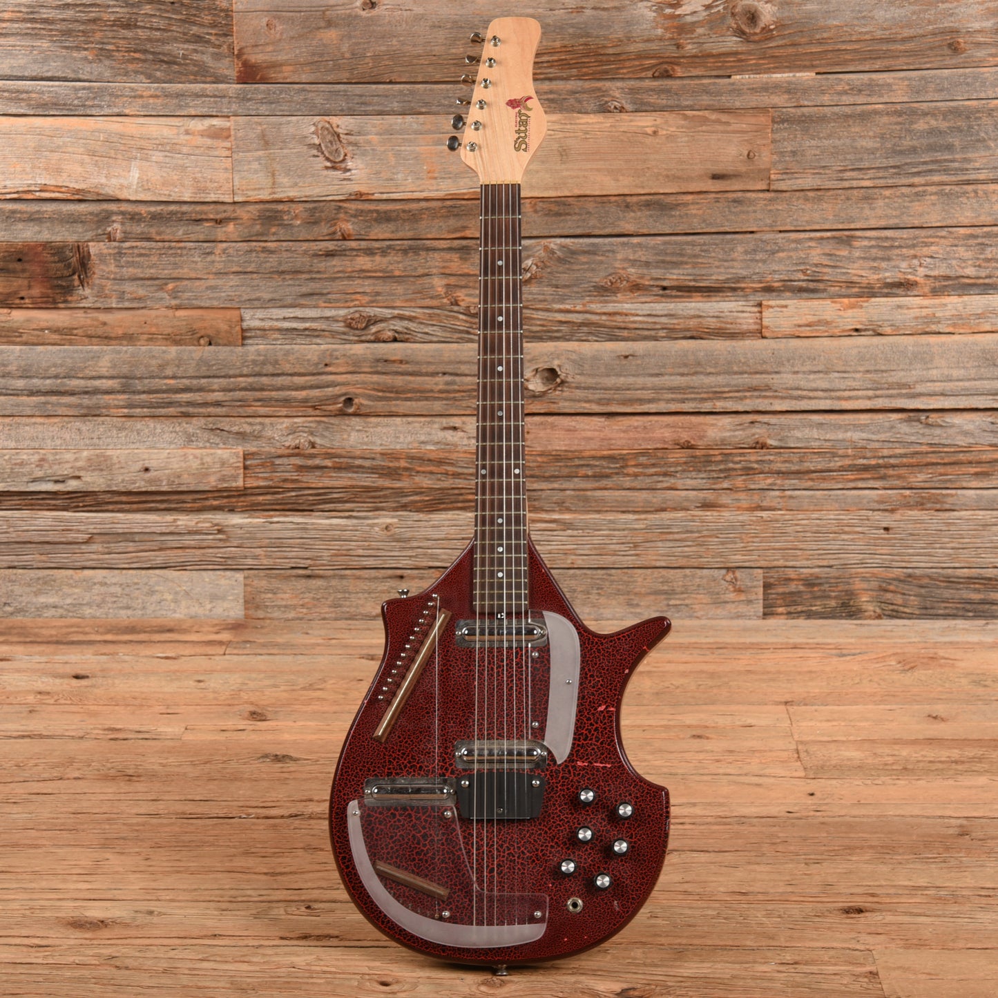 Jerry Jones Electric Sitar Red Crackle Electric Guitars / Solid Body
