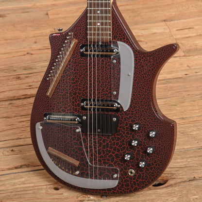 Jerry Jones Electric Sitar Red Crackle Electric Guitars / Solid Body