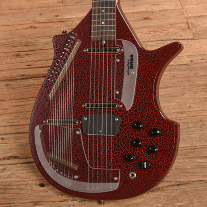 Jerry Jones Master Sitar Red Crackle Electric Guitars / Solid Body
