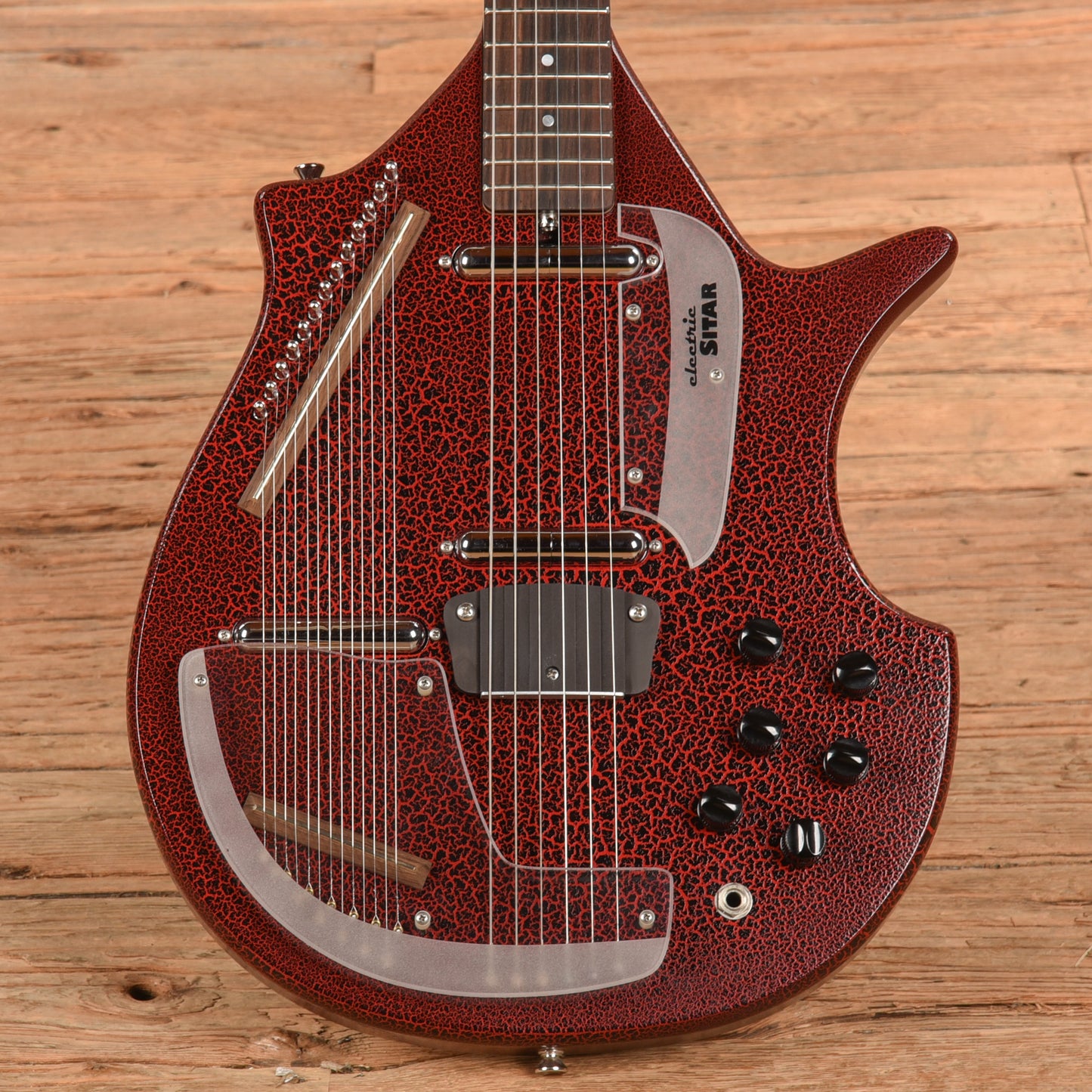 Jerry Jones Master Sitar Red Crackle Electric Guitars / Solid Body