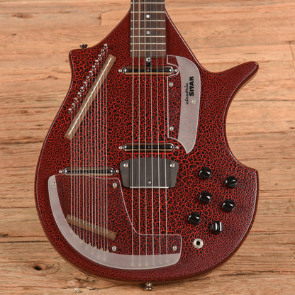 Jerry Jones Master Sitar Red Crackle Electric Guitars / Solid Body