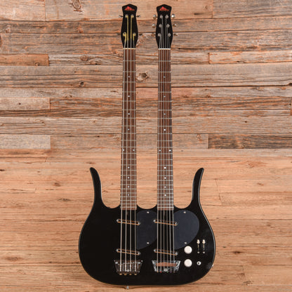 Jerry Jones Neptune Double Neck Black Electric Guitars / Solid Body