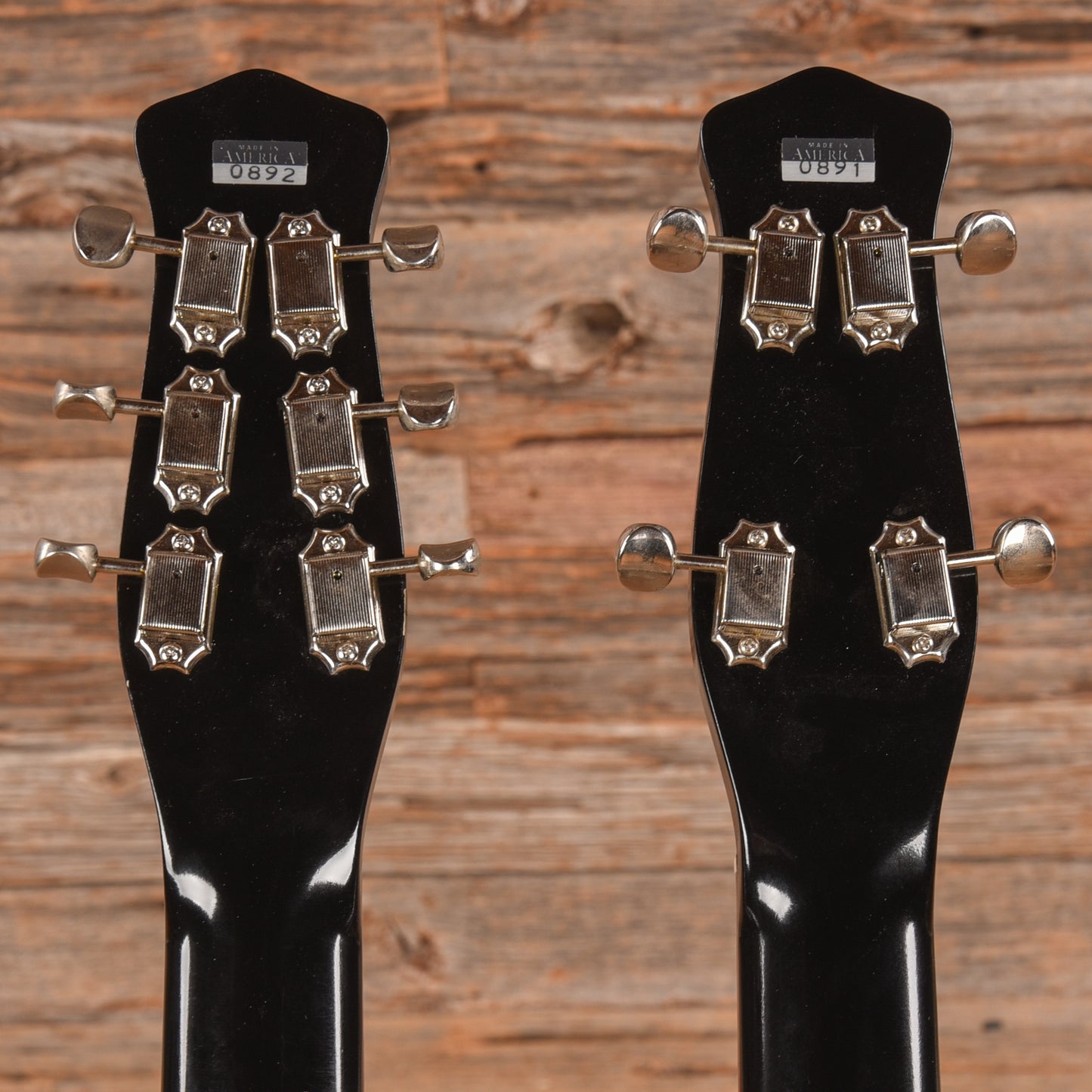 Jerry Jones Neptune Double Neck Black Electric Guitars / Solid Body