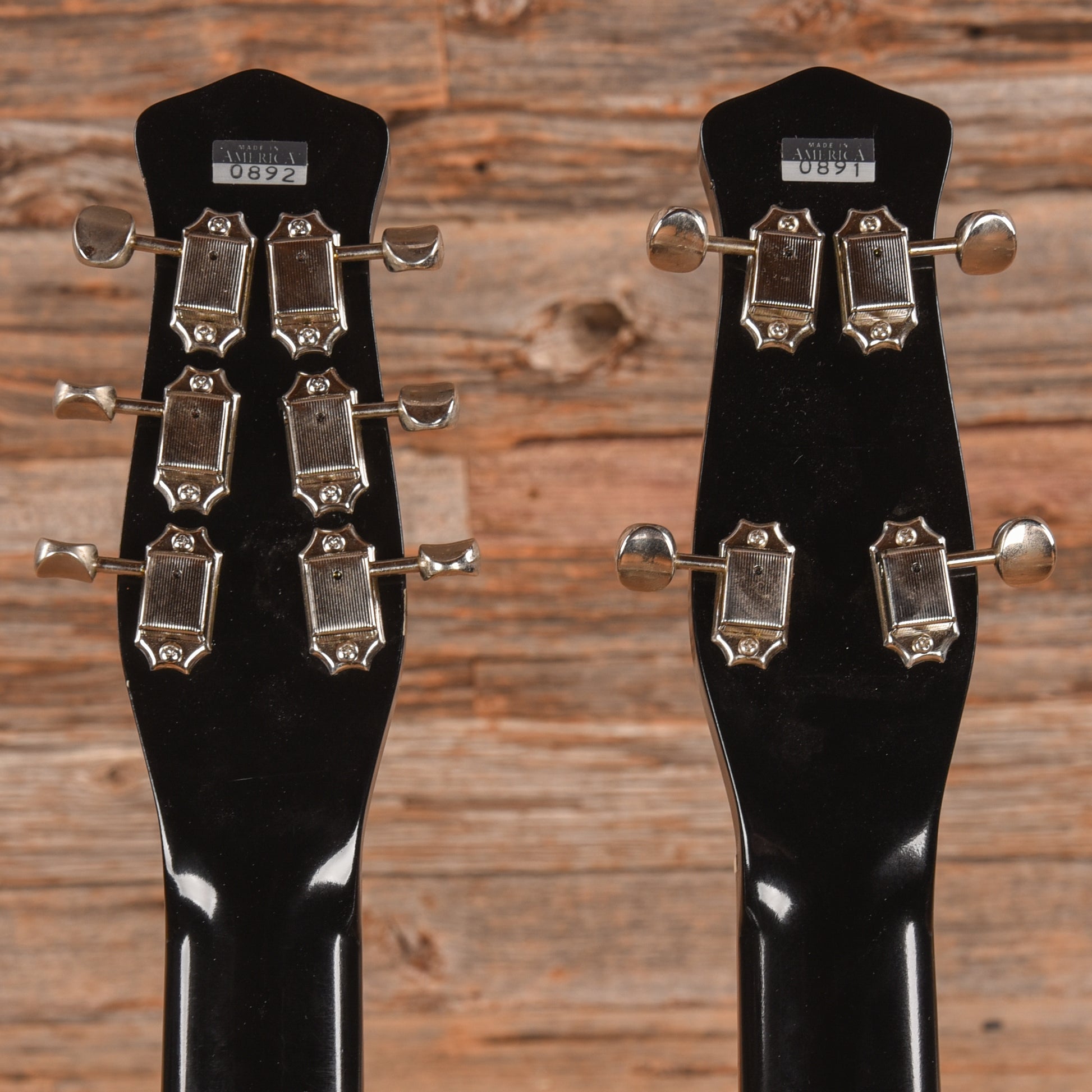 Jerry Jones Neptune Double Neck Black Electric Guitars / Solid Body