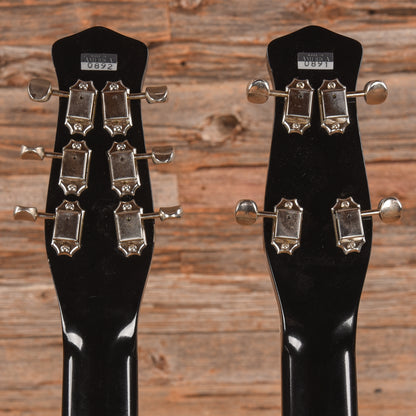 Jerry Jones Neptune Double Neck Black Electric Guitars / Solid Body
