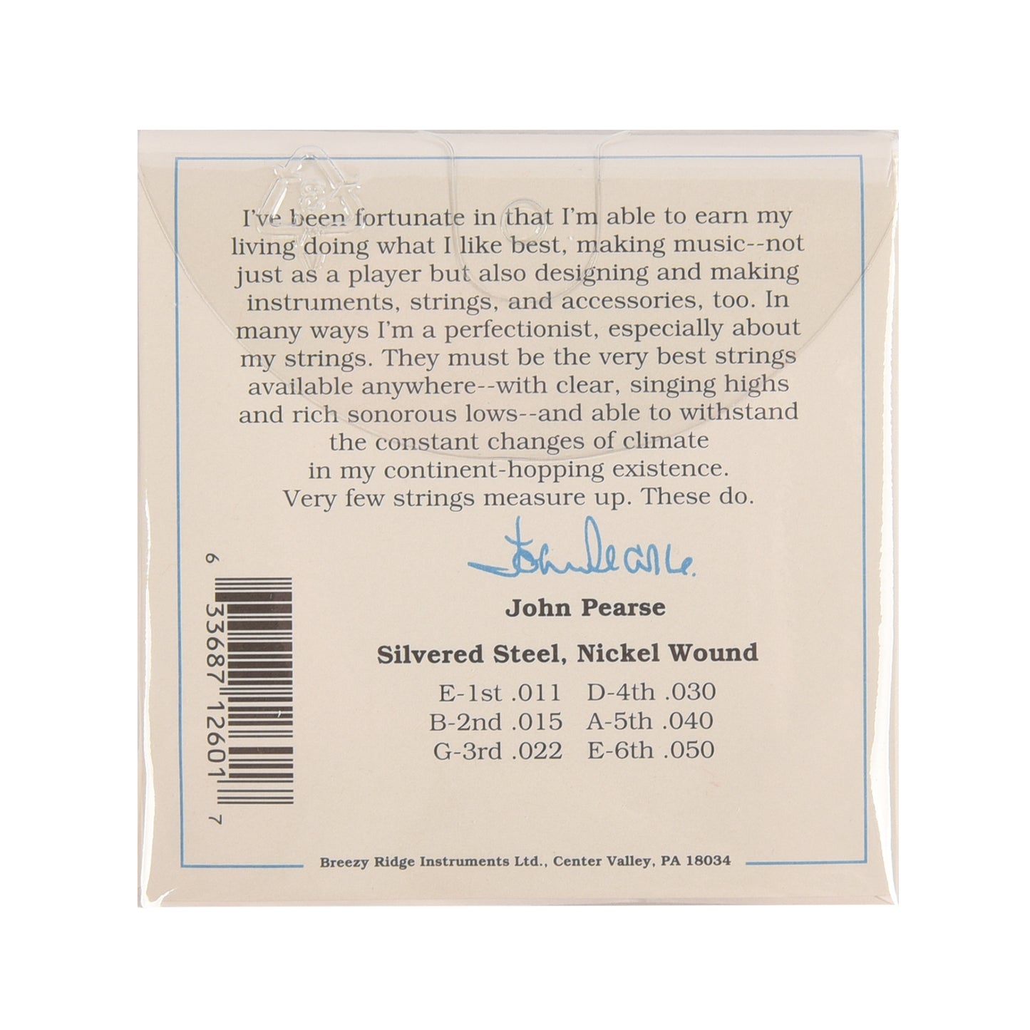 John Pearse Electric Strings Pure Nickel Jazz Light 11-50 Accessories / Strings / Guitar Strings