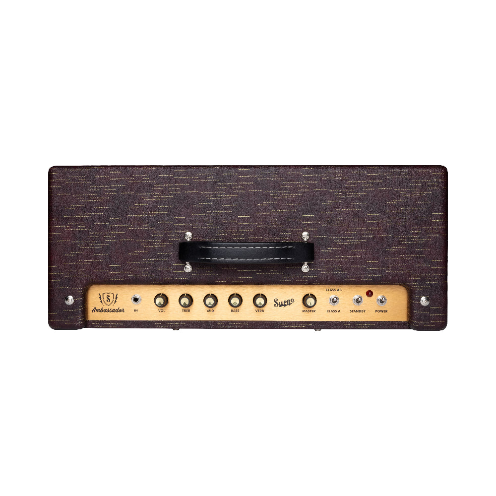 Supro Ambassador 50W 2x10 Combo Burgundy Gold Scandia