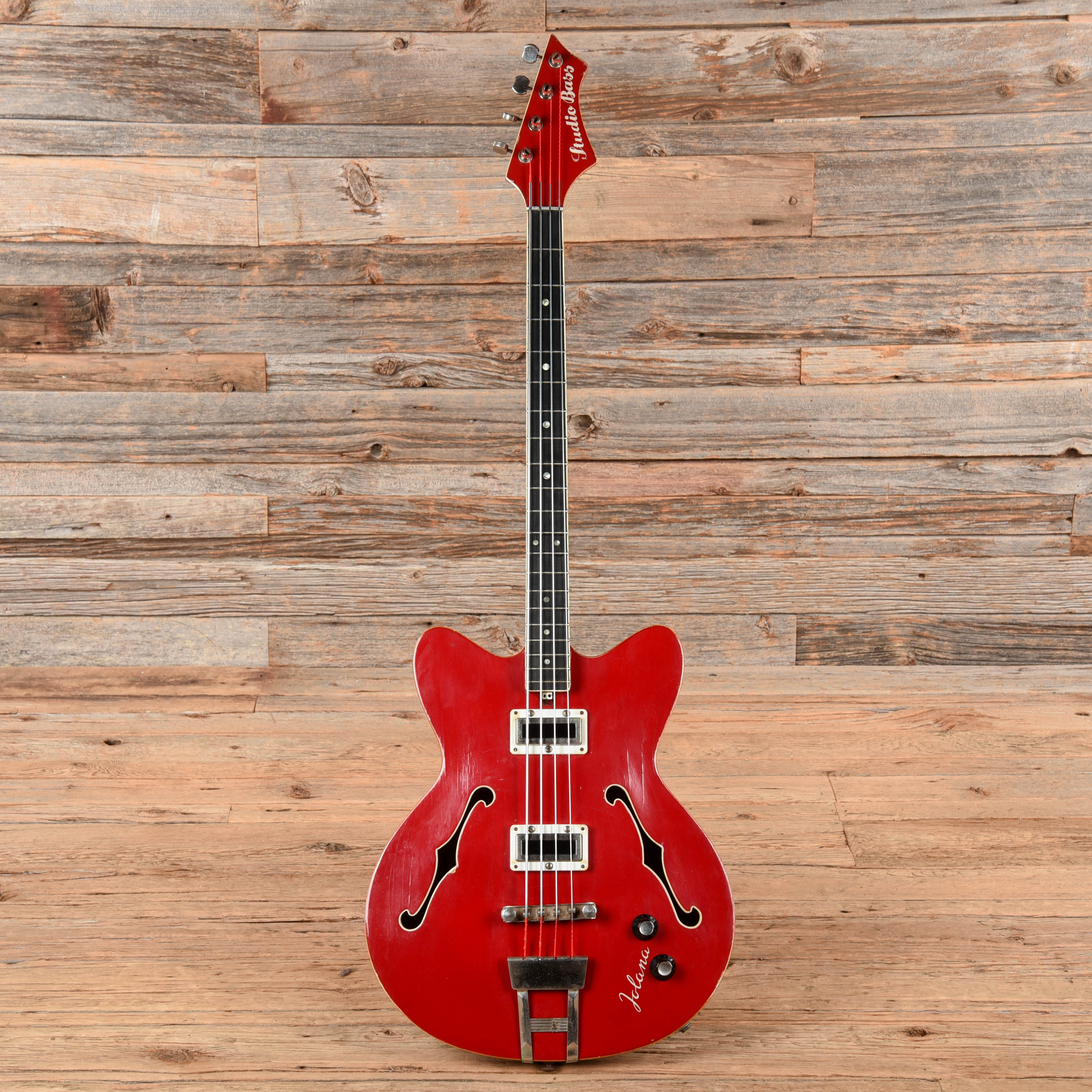 Jolana Studio Bass Red 1970s Bass Guitars