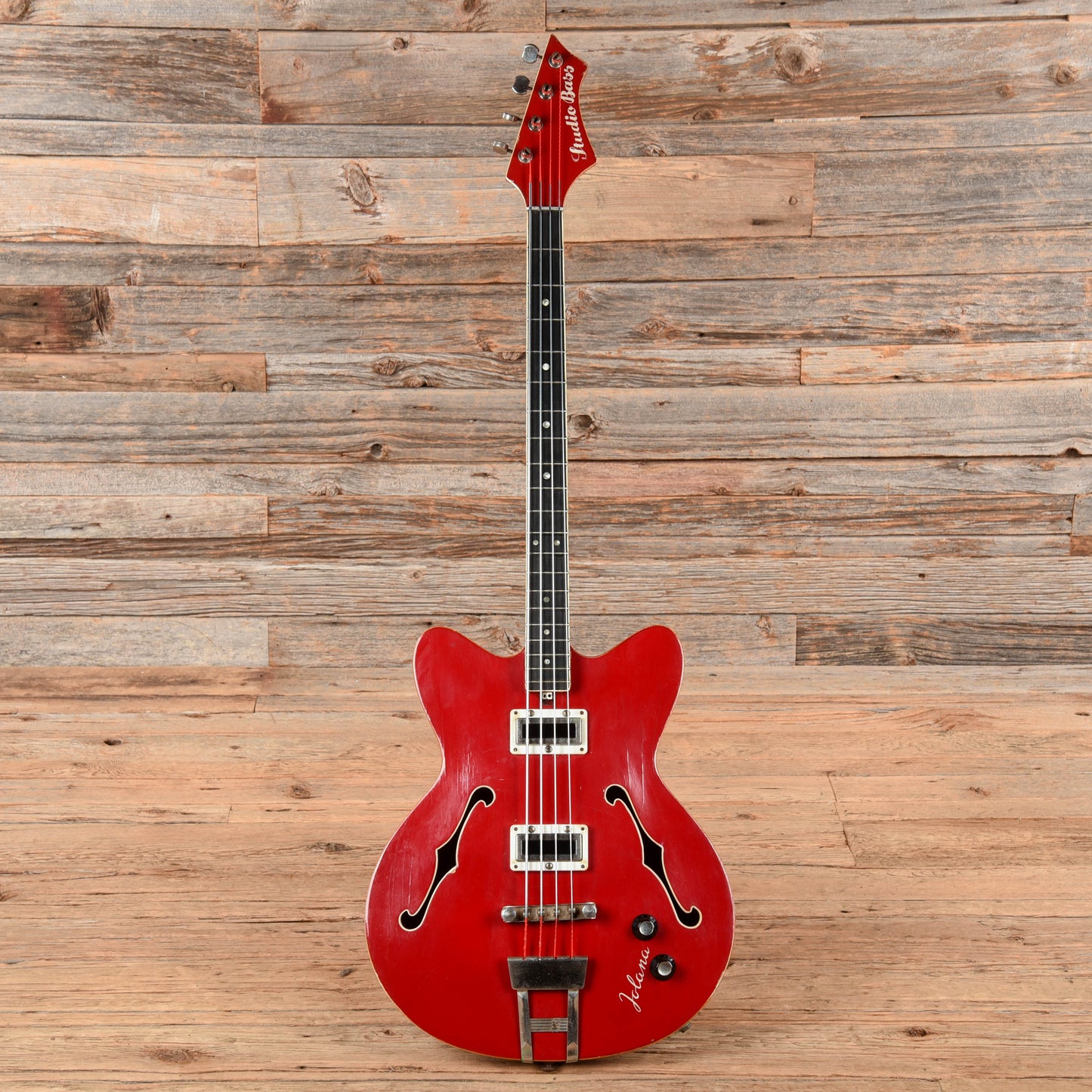 Jolana Studio Bass Red 1970s Bass Guitars