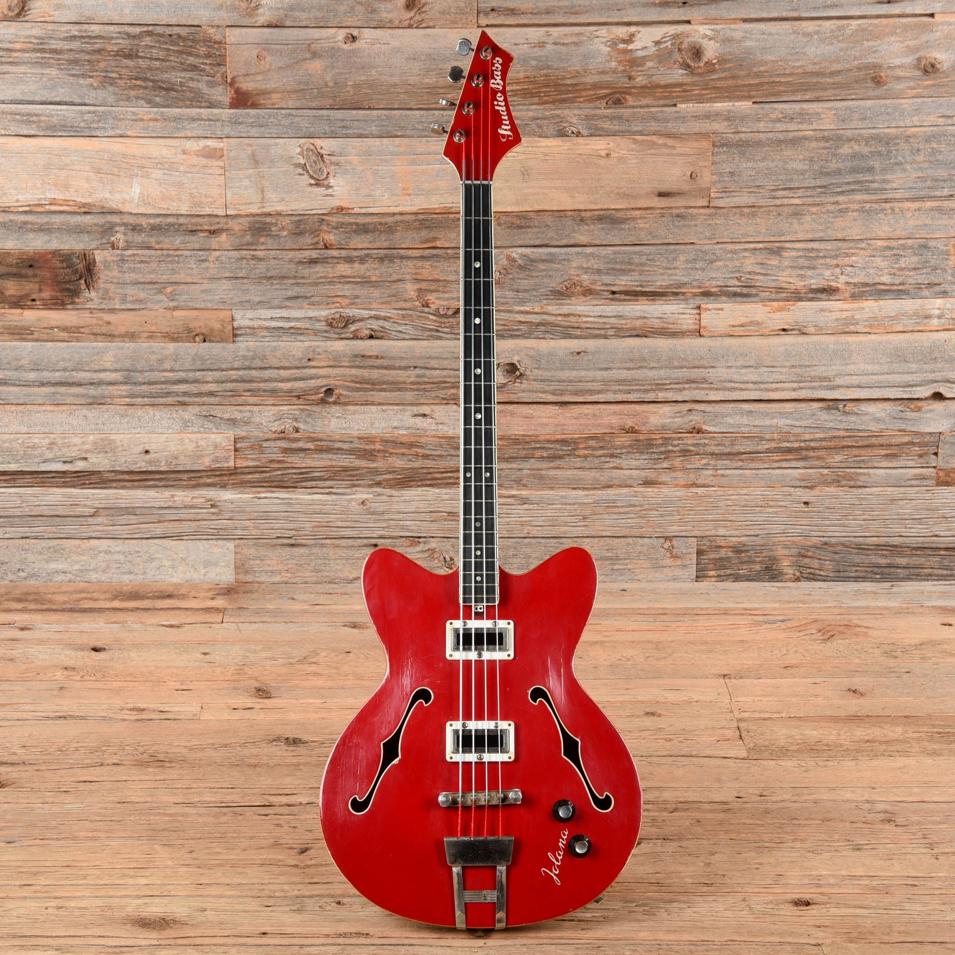 Jolana Studio Bass Red 1970s Bass Guitars