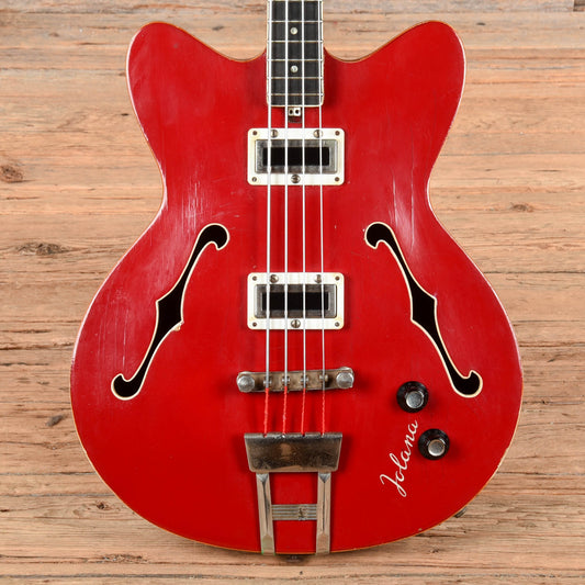 Jolana Studio Bass Red 1970s Bass Guitars