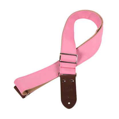 Josey Bubblegum Tolex 2" Guitar Strap w/Chocolate Ends and Cotton Backing Straps