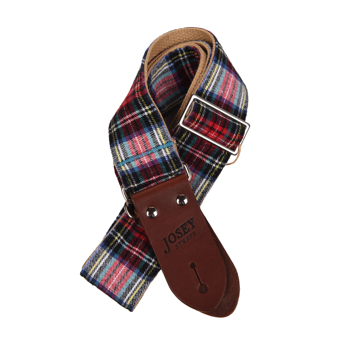 Josey Dad Plaid 2" Guitar Strap w/Saddle Ends and Cotton Backing Straps