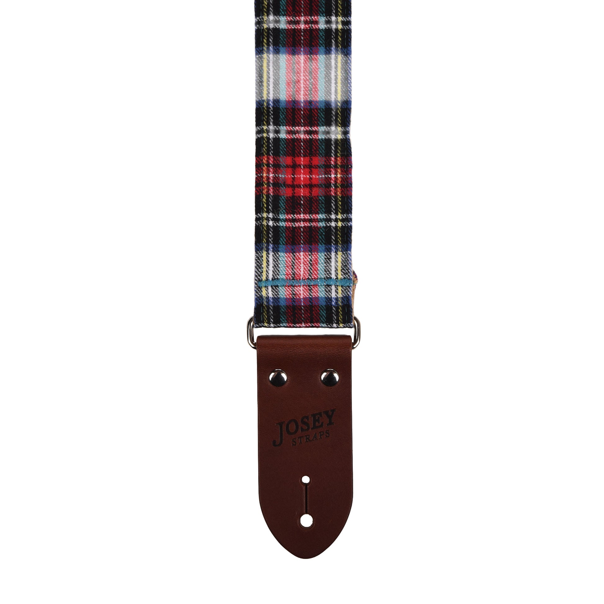 Josey Dad Plaid 2" Guitar Strap w/Saddle Ends and Cotton Backing Straps
