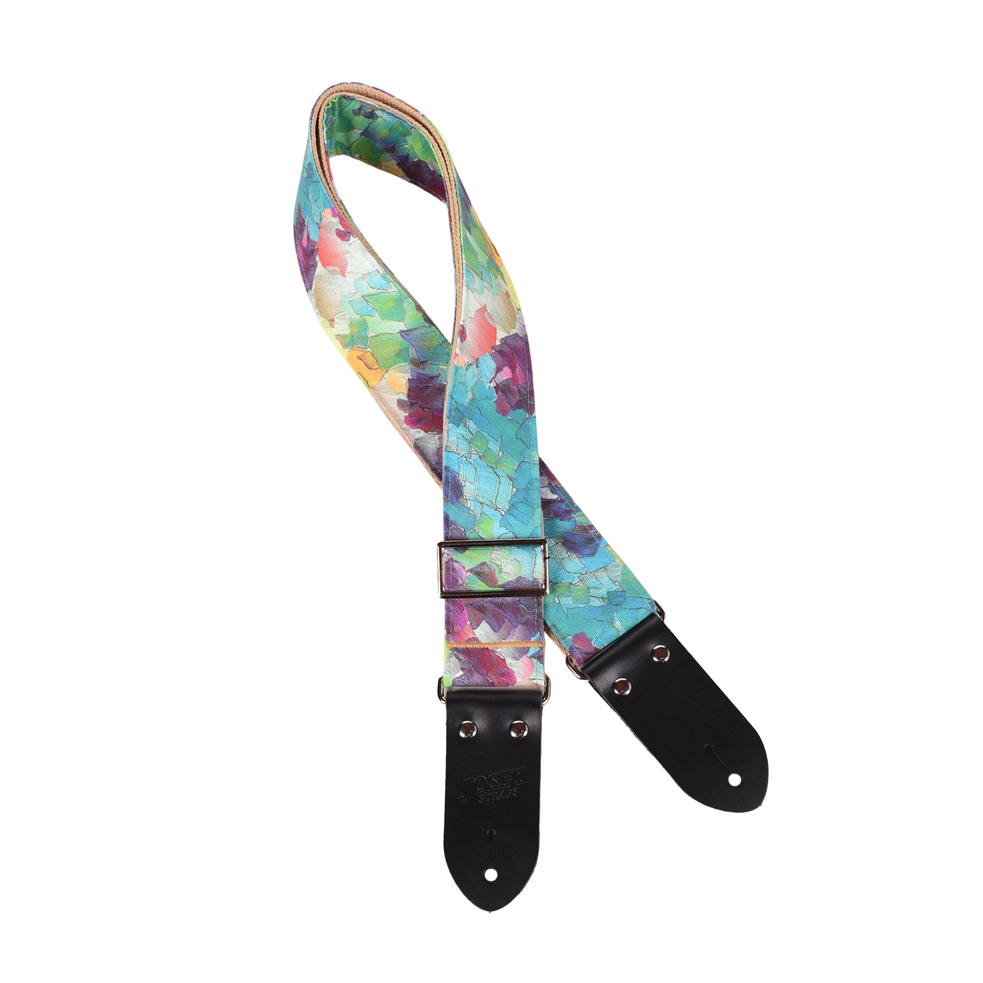 Josey Impasto 2" Guitar Strap w/Midnight Ends and Cotton Backing Straps
