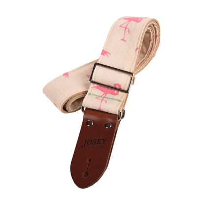 Josey Miami Vice 2" Guitar Strap w/Saddle Ends and Cotton Backing Straps