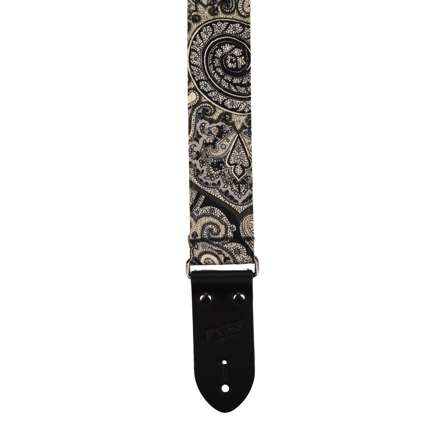 Josey Paisley Tie 2" Guitar Strap w/Midnight Ends and Cotton Backing Straps