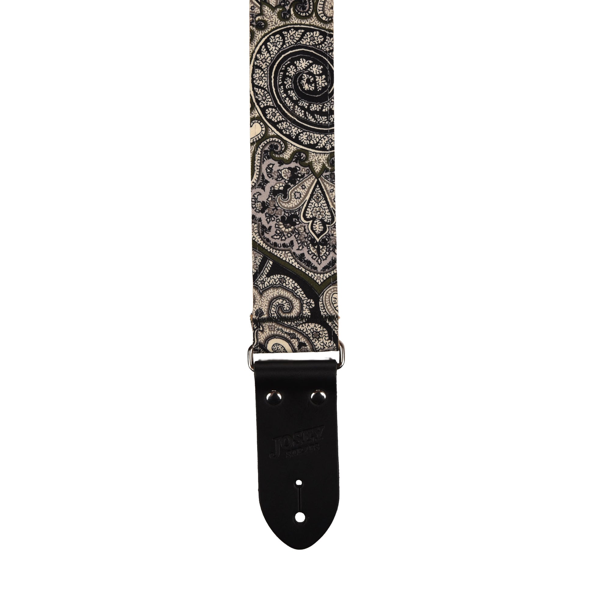 Josey Paisley Tie 2" Guitar Strap w/Midnight Ends and Cotton Backing Straps