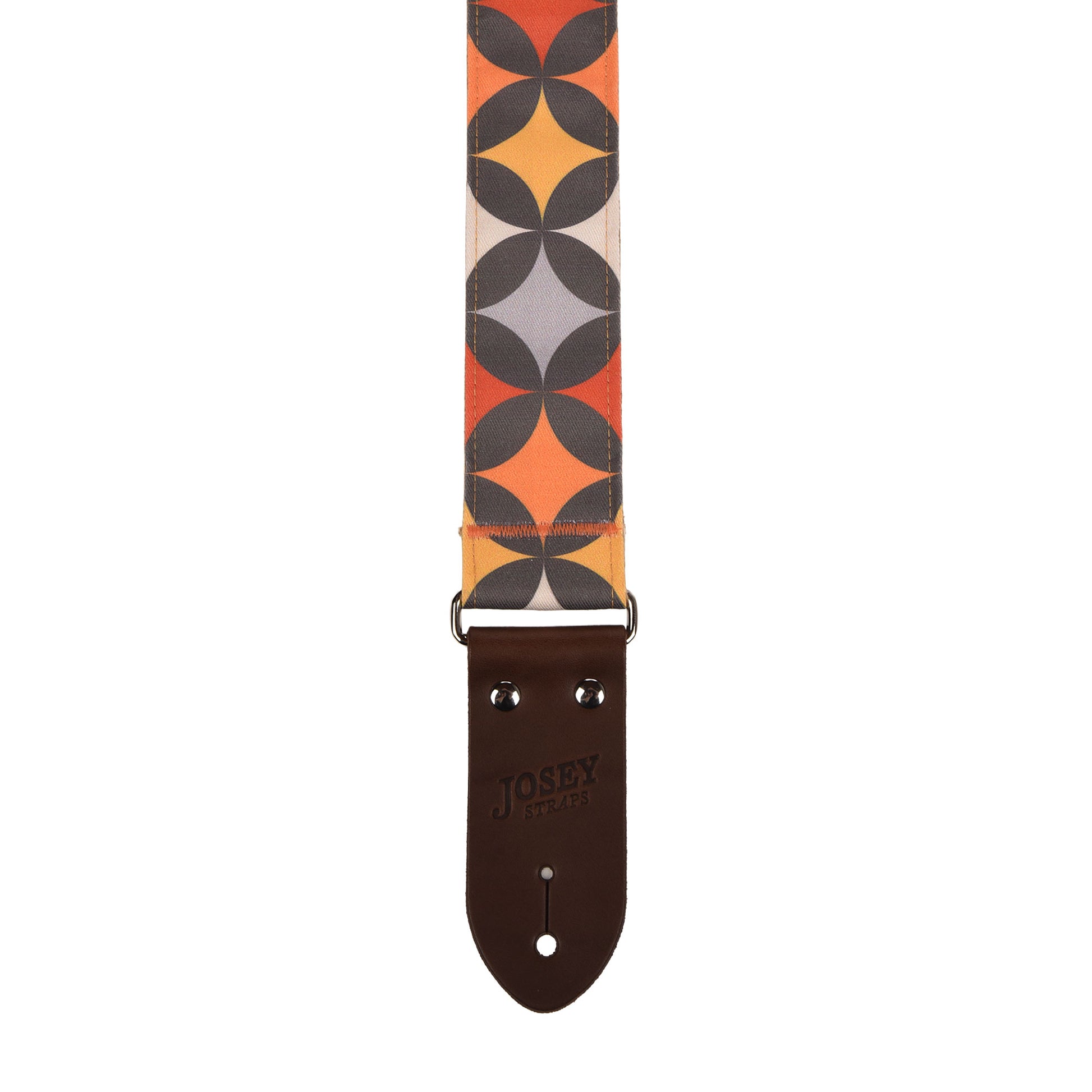 Josey Starlight Lounge 2" Guitar Strap w/Chocolate Ends and Cotton Backing Straps