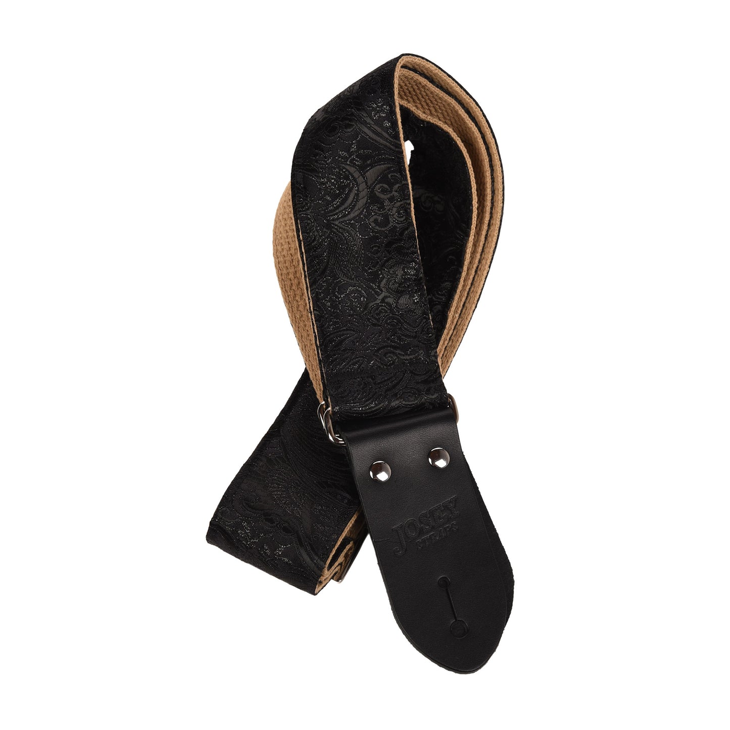 Josey The Abyss 2" Guitar Strap w/Midnight Ends and Cotton Backing Straps