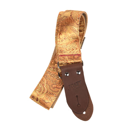 Josey The Sovereign 2" Guitar Strap w/Chocolate Ends and Cotton Backing Straps