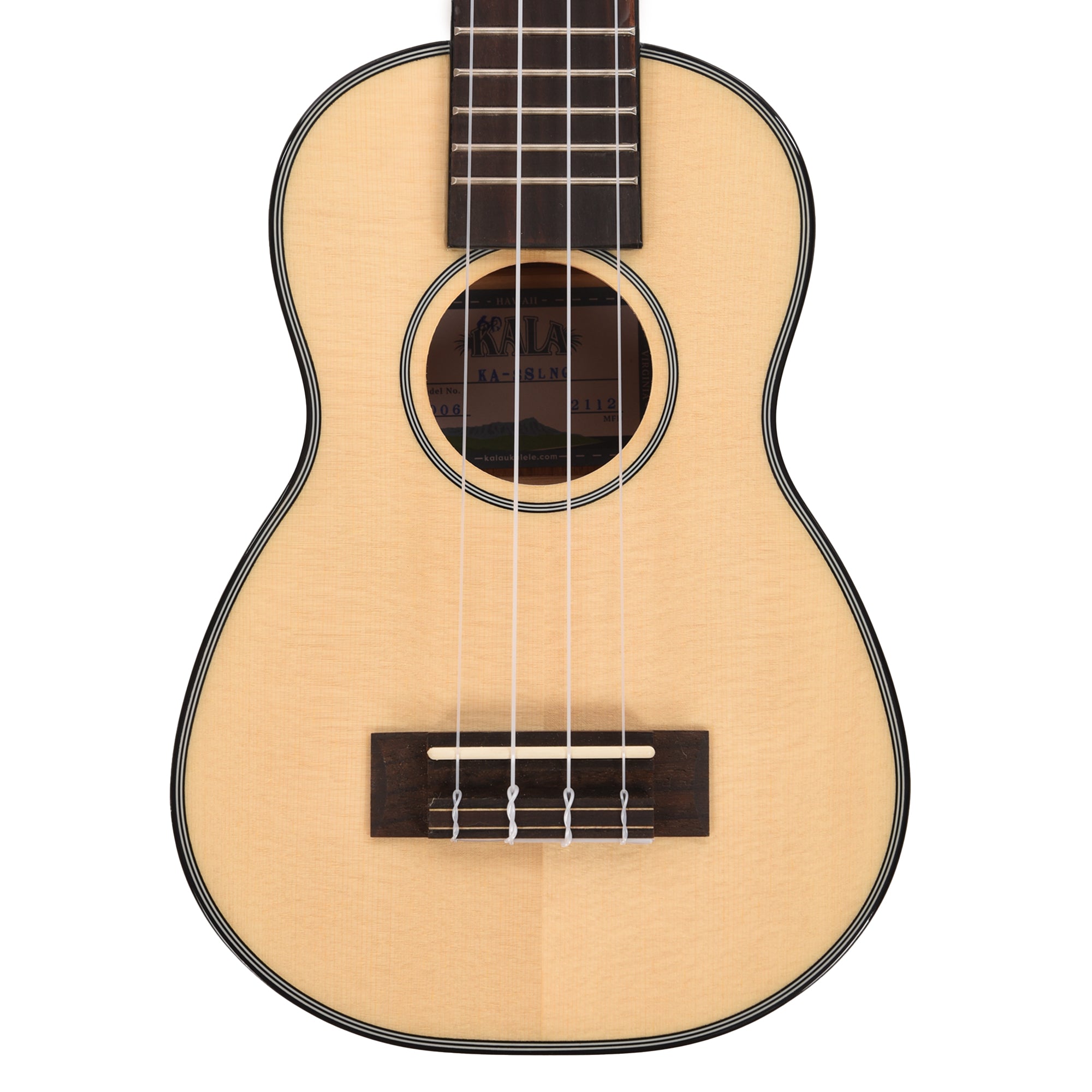 Kala KA-SSLNG Long Neck Ukulele Gloss Solid Spruce/Mahogany