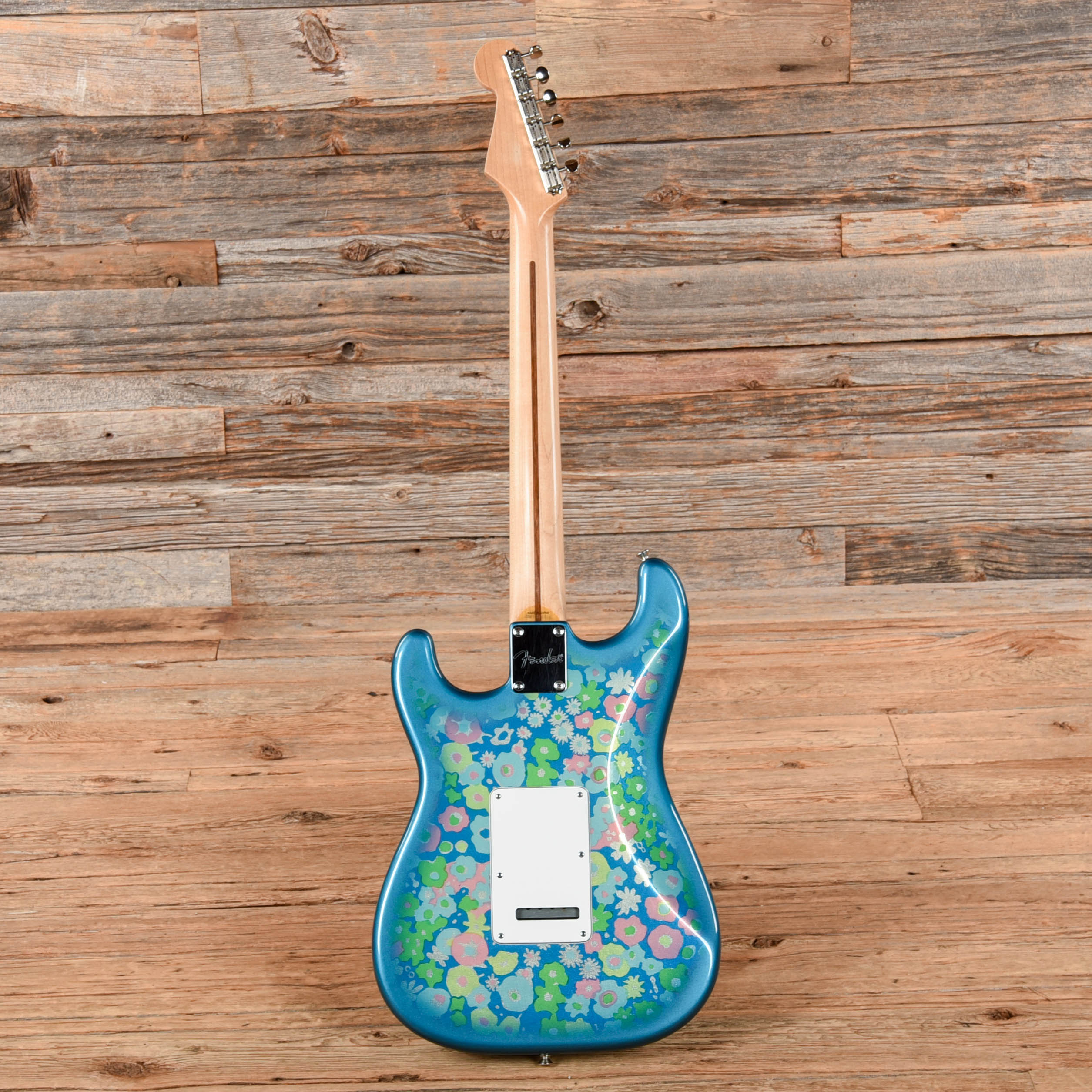 Fender '50s Stratocaster Reissue Neck with Unknown Body Blue Flower 1996