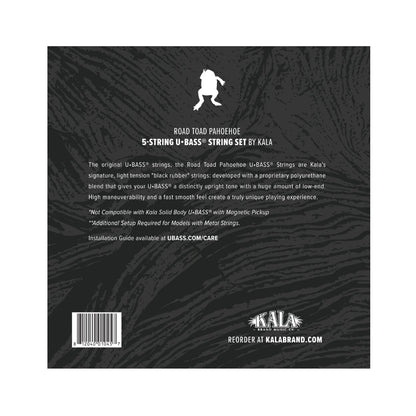 Kala Road Toad Pahoehoe U-BASS Strings 5-String Set Black Accessories / Strings / Ukulele Strings