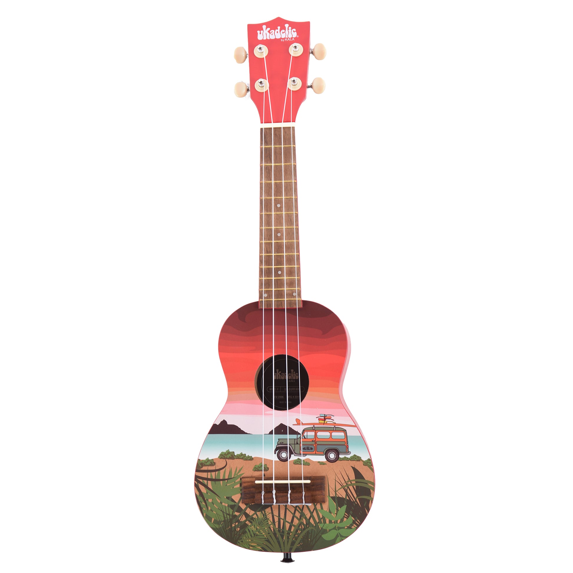 Kala UK-SURFARI Ukadelic Surfari Soprano Ukulele Folk Instruments / Ukuleles