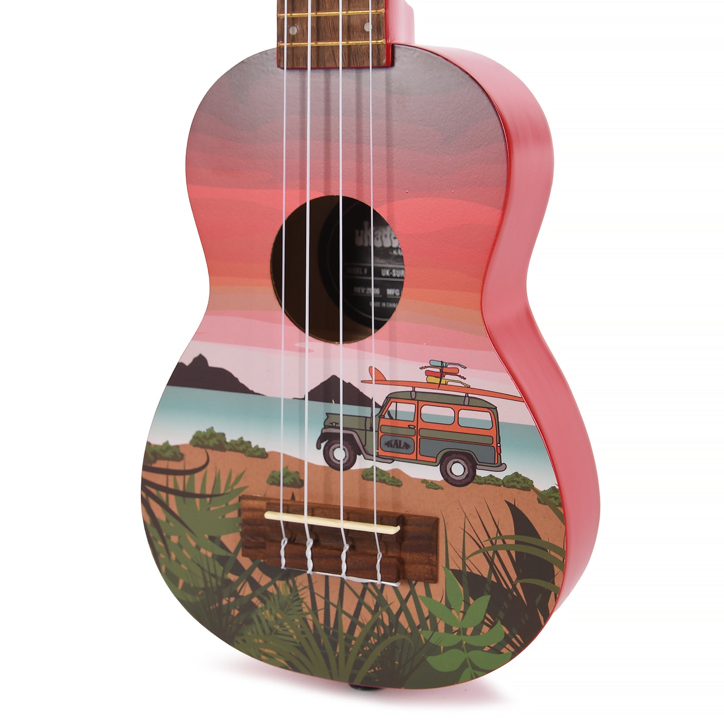 Kala UK-SURFARI Ukadelic Surfari Soprano Ukulele Folk Instruments / Ukuleles